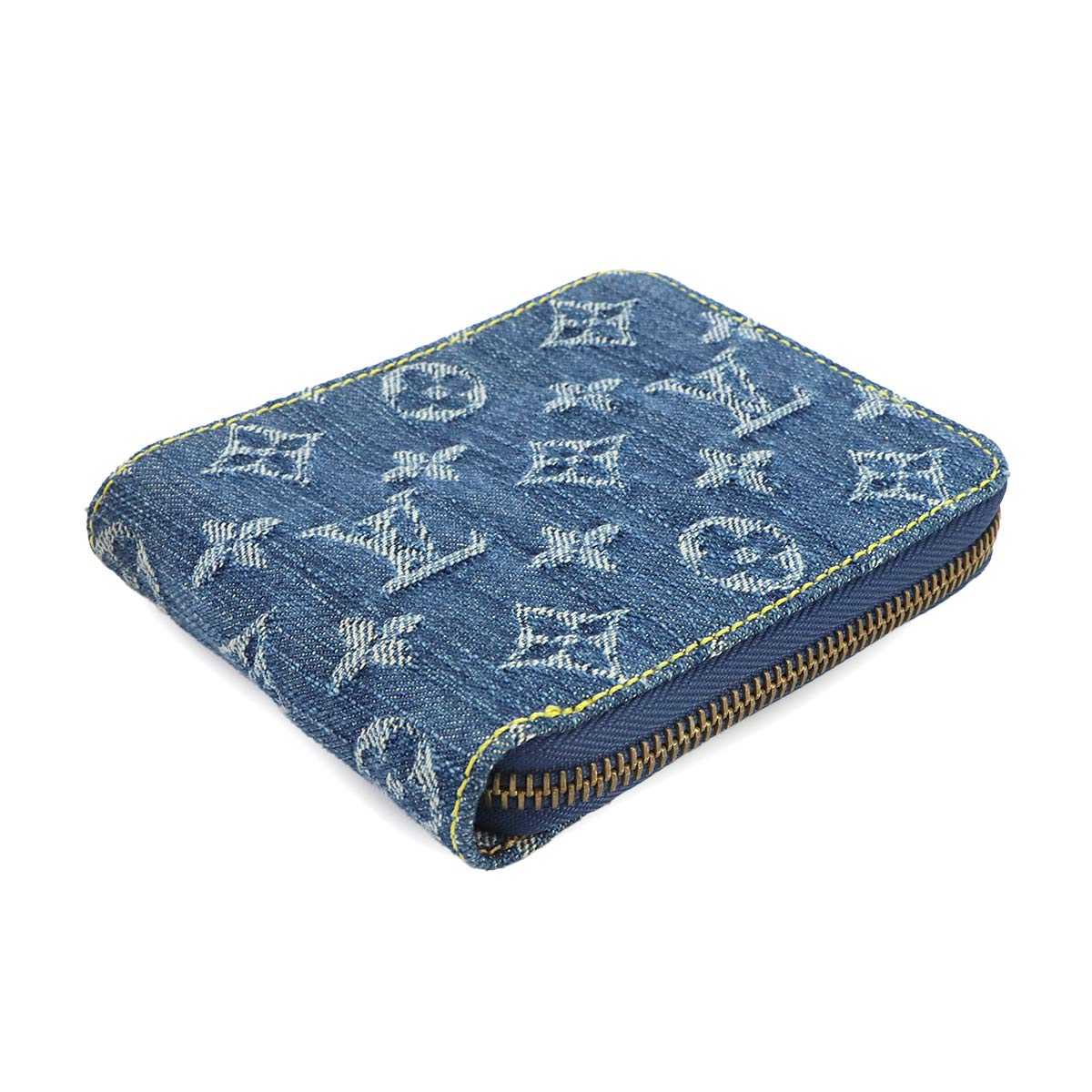 Monogram Denim Mini Zippy Wallet Blue M95342 Purse