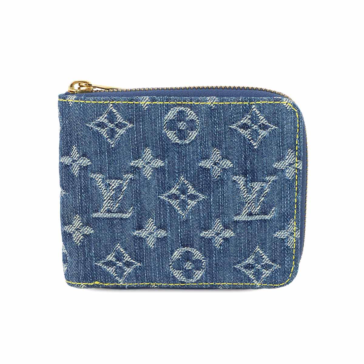 Monogram Denim Mini Zippy Wallet Blue M95342 Purse