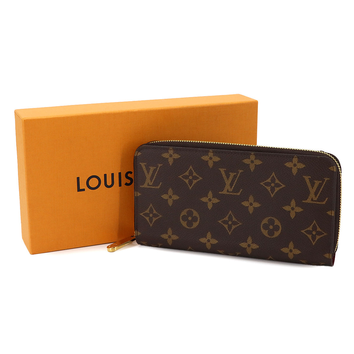 Monogram Zippy Wallet Long Brown Fuchsia M41895 Purse