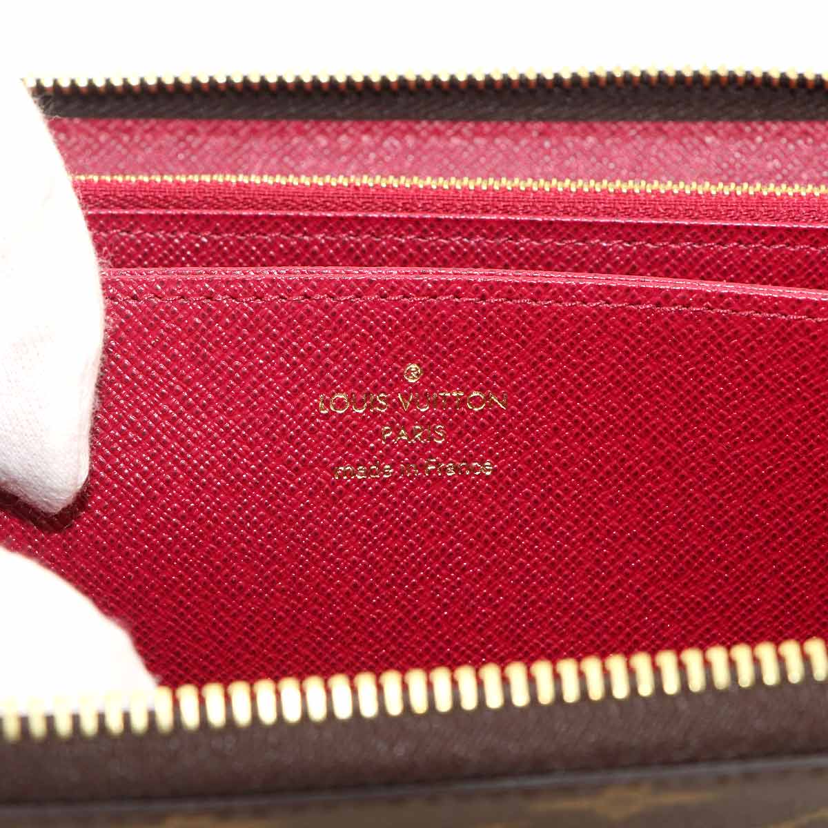 Monogram Zippy Wallet Long Brown Fuchsia M41895 Purse
