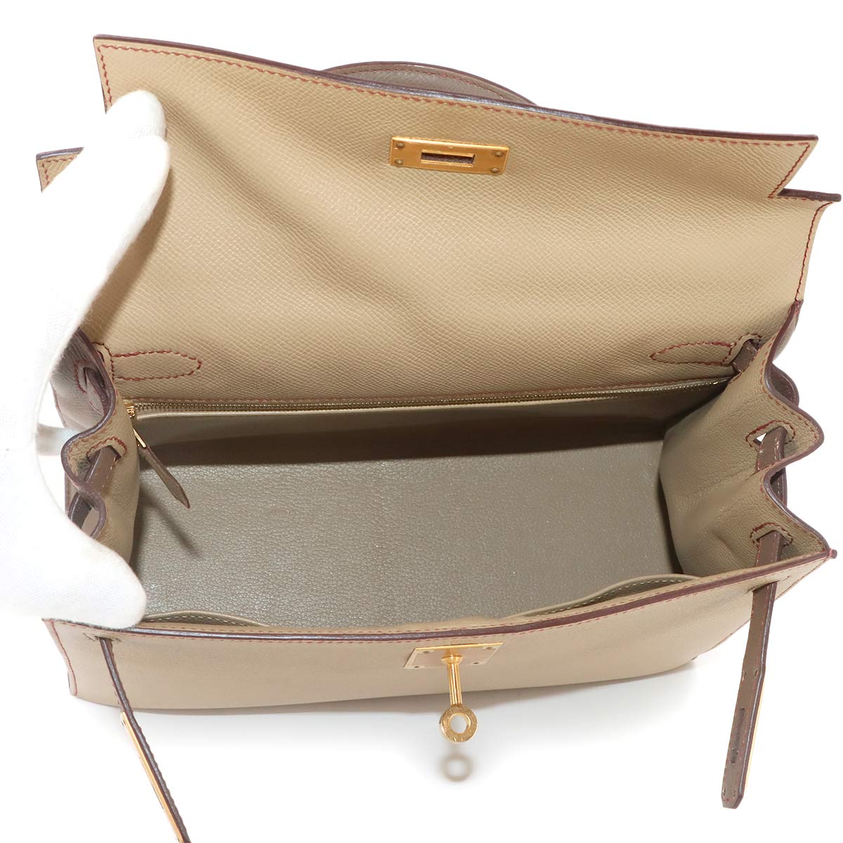 Kelly 28 SPO Personal order 2way Hand Bag Epsom Trench Etoupe