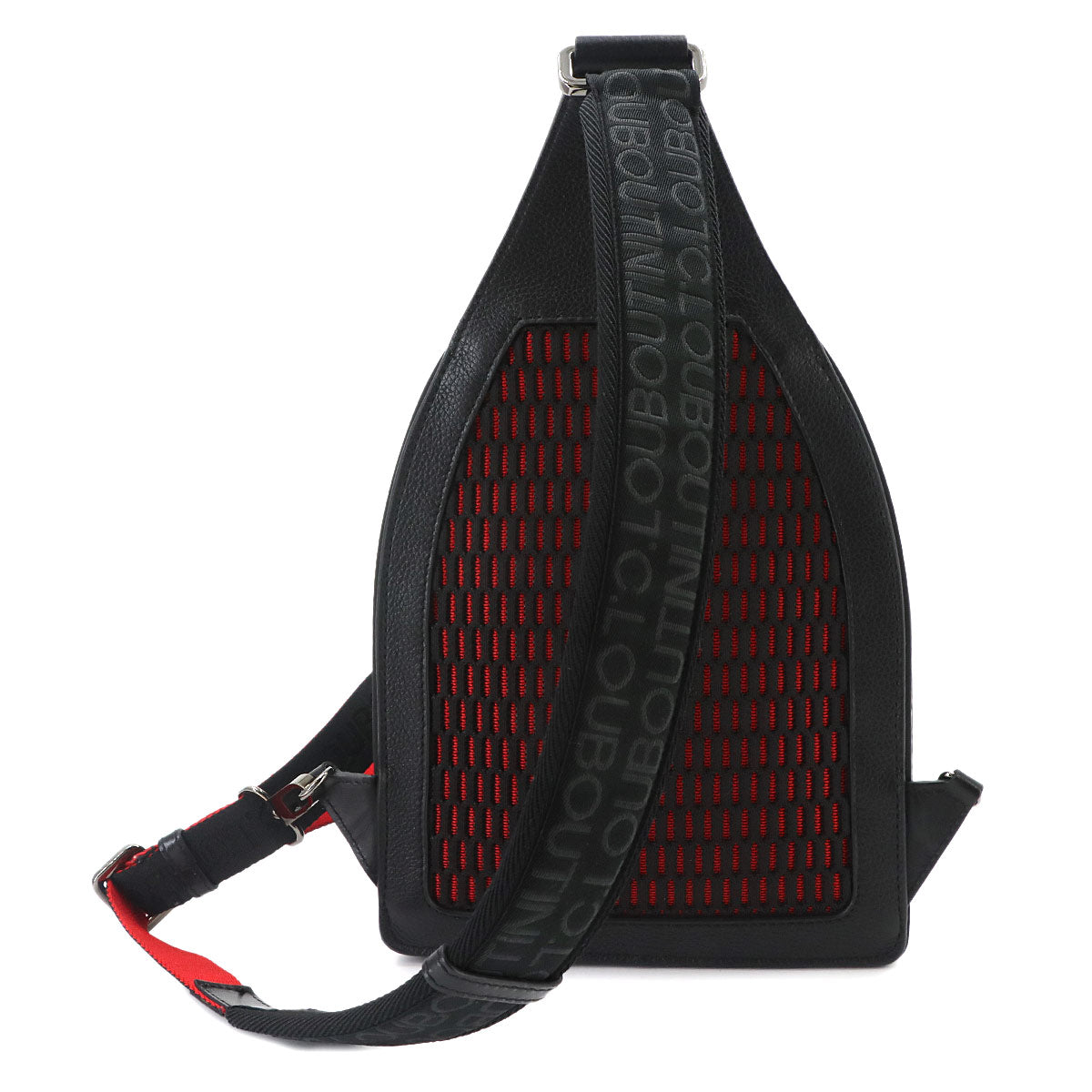 Loubifunk Crossbody Bag Leather Black Spike