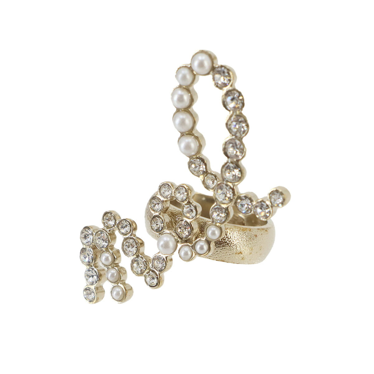 Ring 2Piece Set Rhinestone Gold Sizes 10 Sizes 12