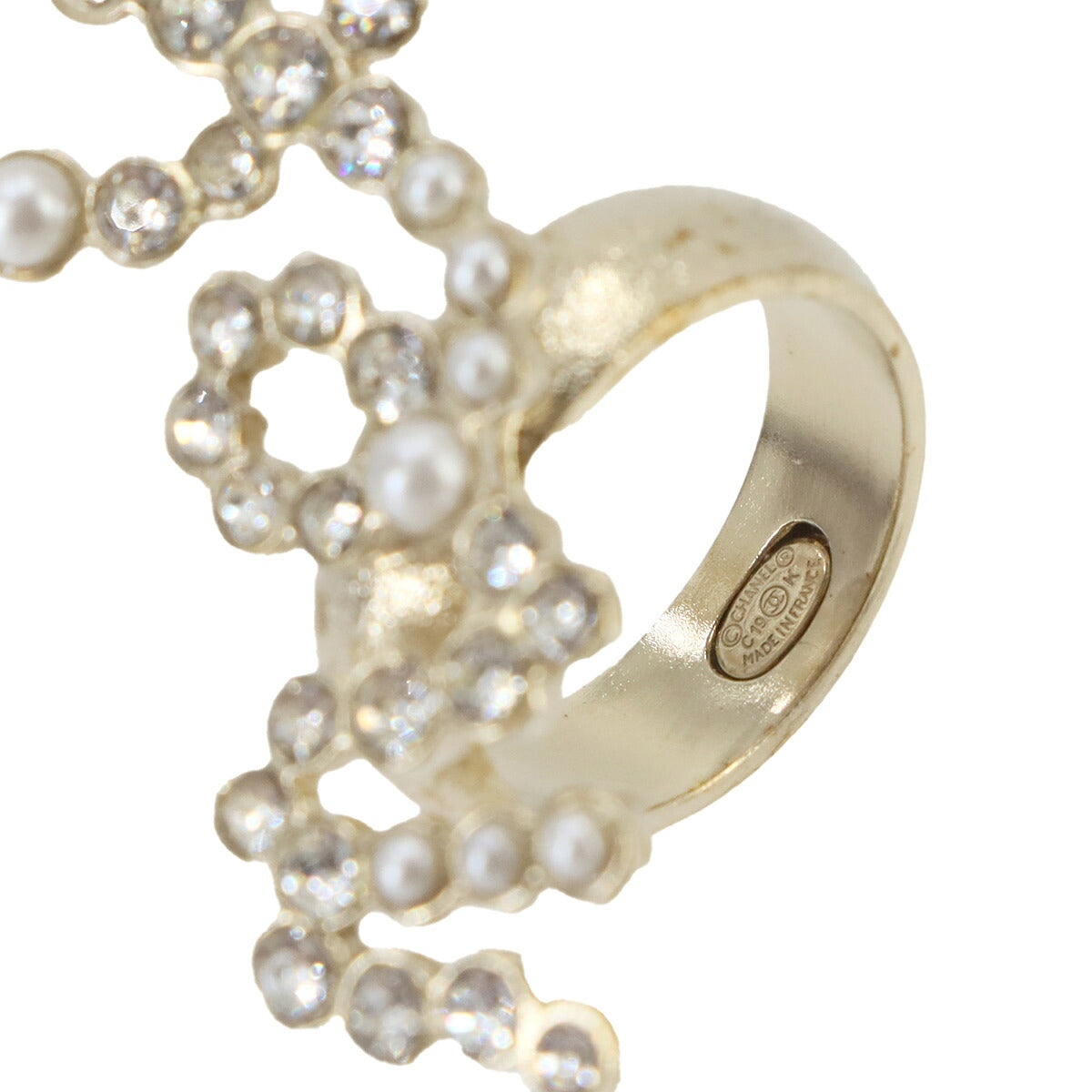 Ring 2Piece Set Rhinestone Gold Sizes 10 Sizes 12