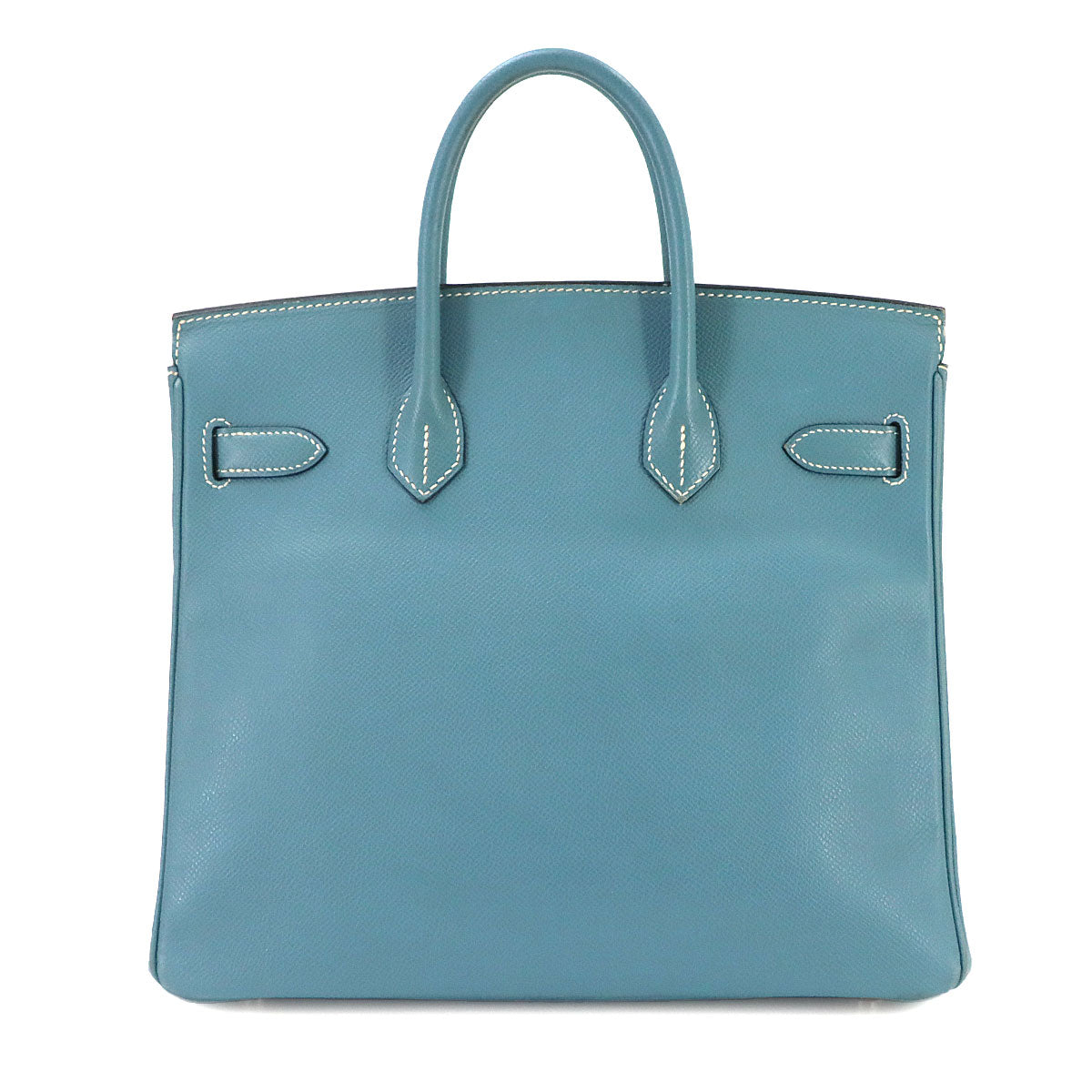 Haut a Courroies 28 Hand Bag Epsom Blue jean Purse