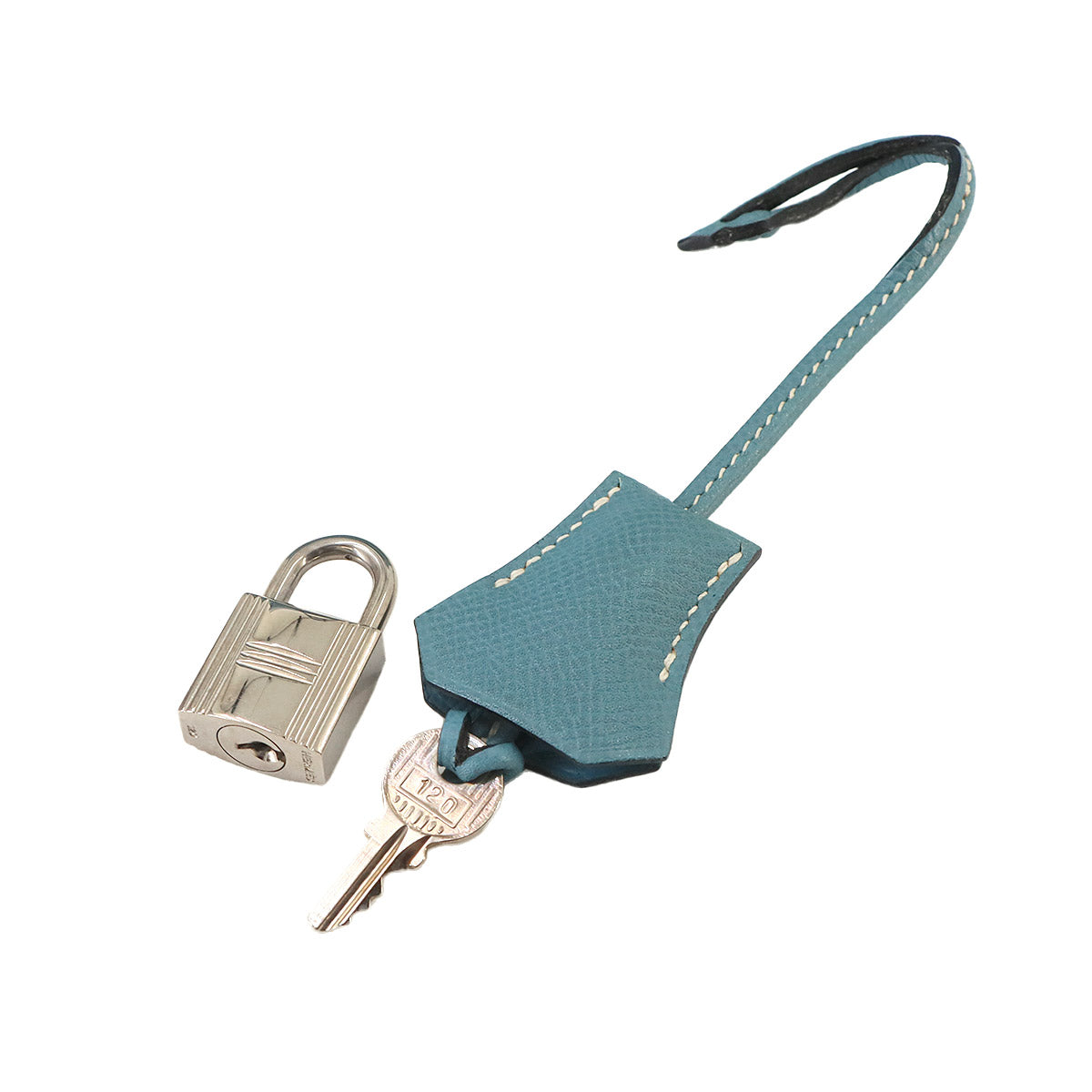 Haut a Courroies 28 Hand Bag Epsom Blue jean Purse