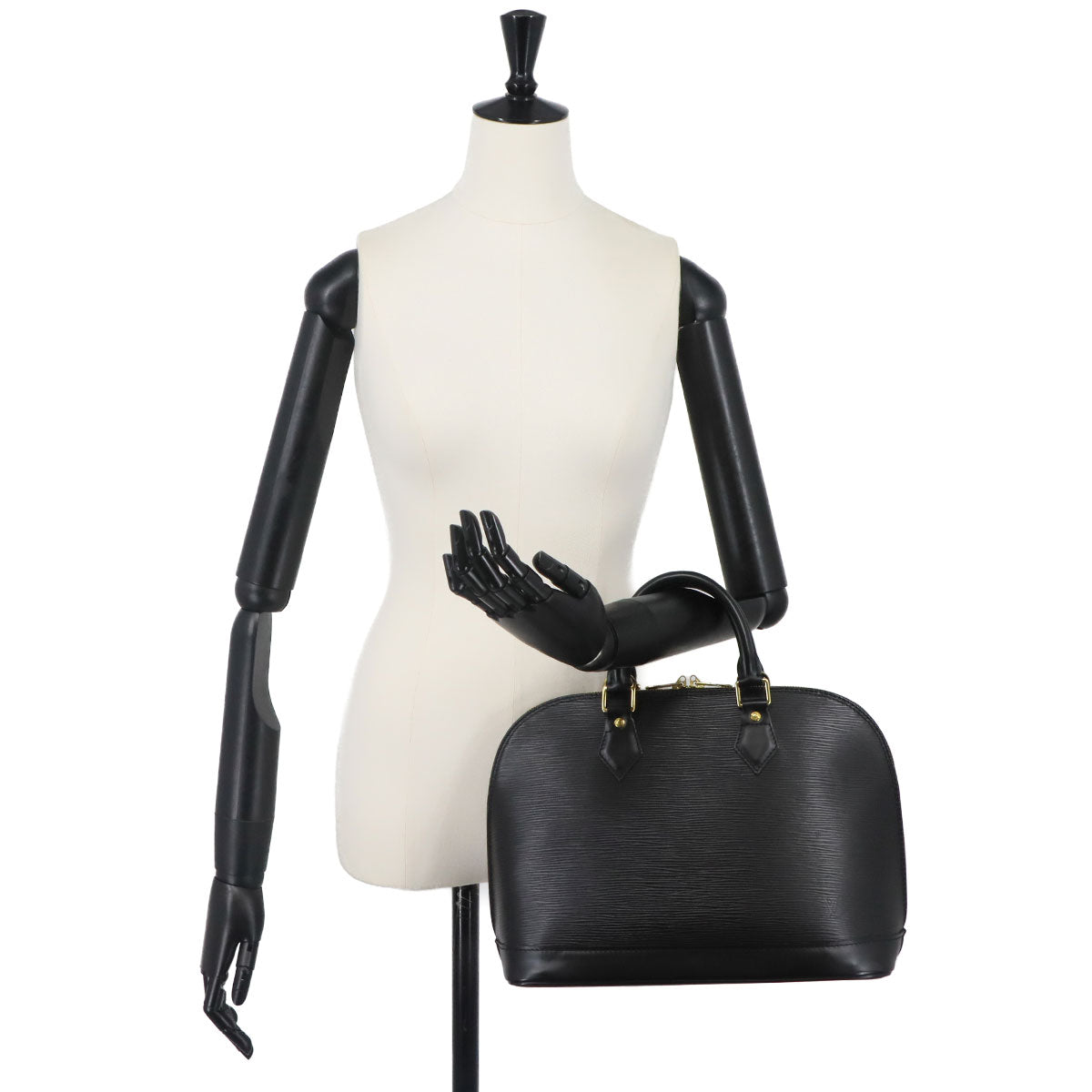 Epi Alma PM Hand Bag Leather Noir Black M52142 Purse