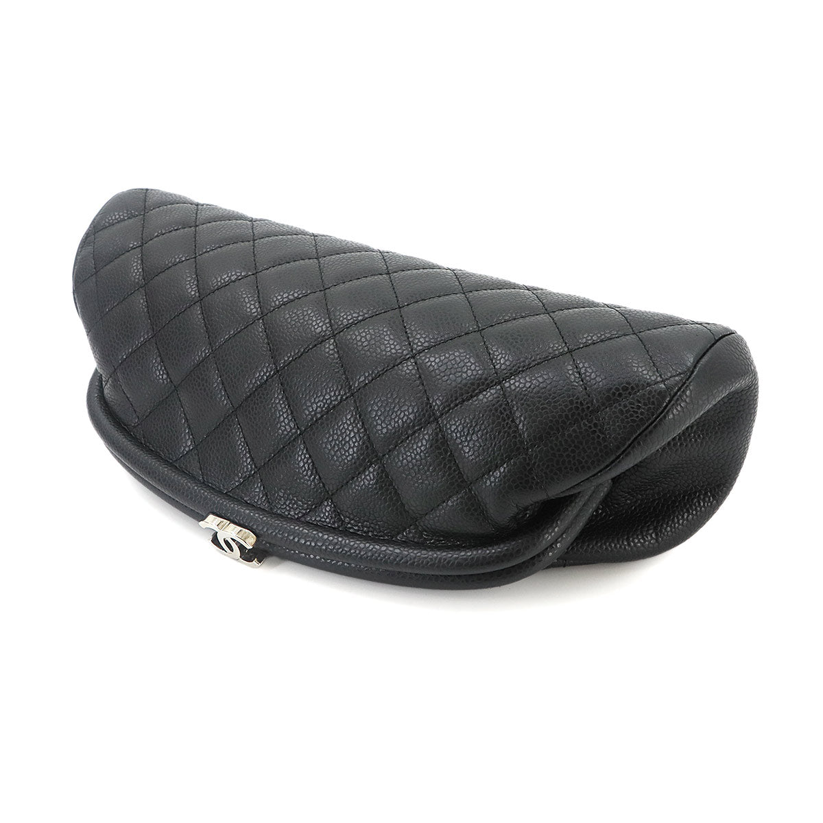 Matelasse Clutch Bag Leather Black A32342 Purse