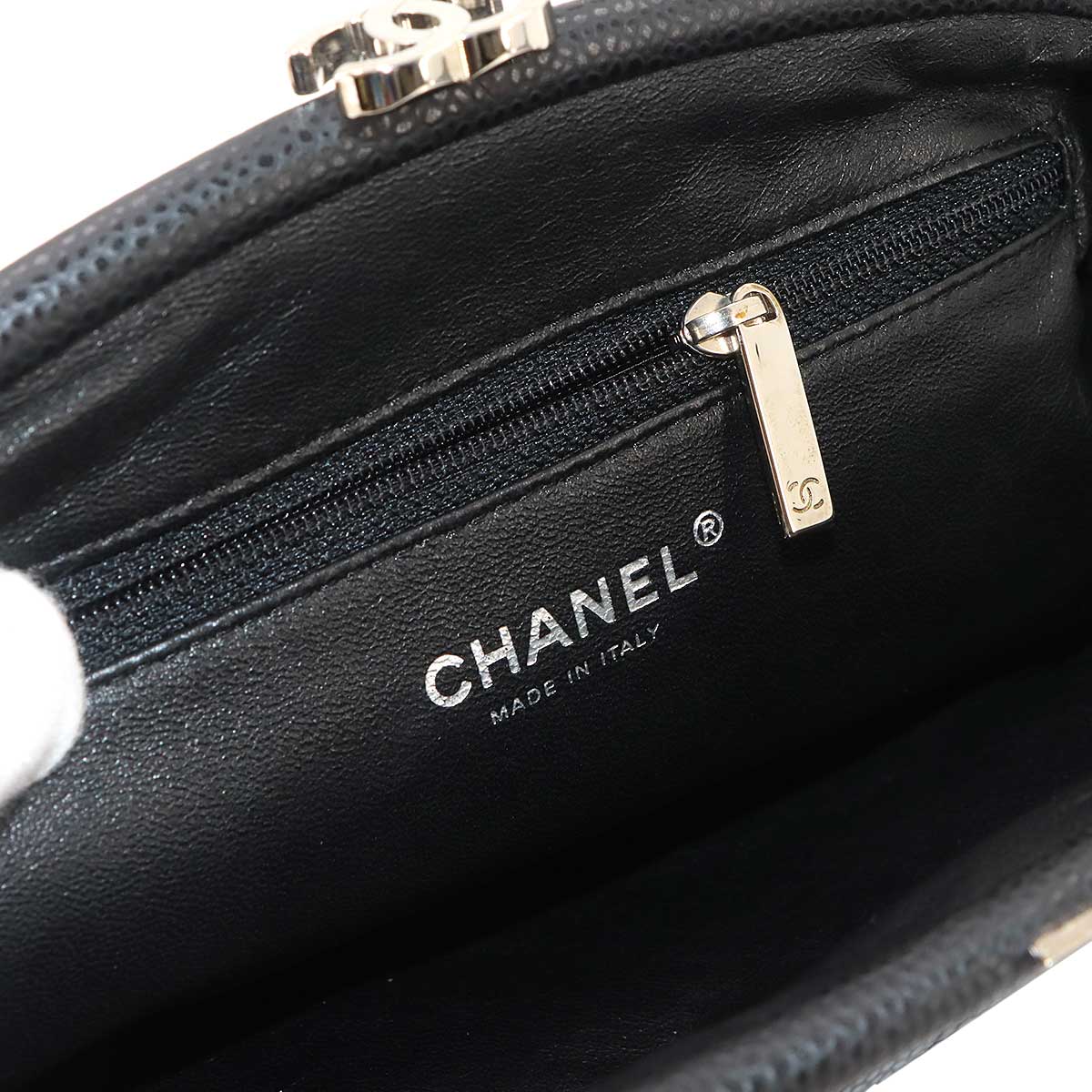 Matelasse Clutch Bag Leather Black A32342 Purse
