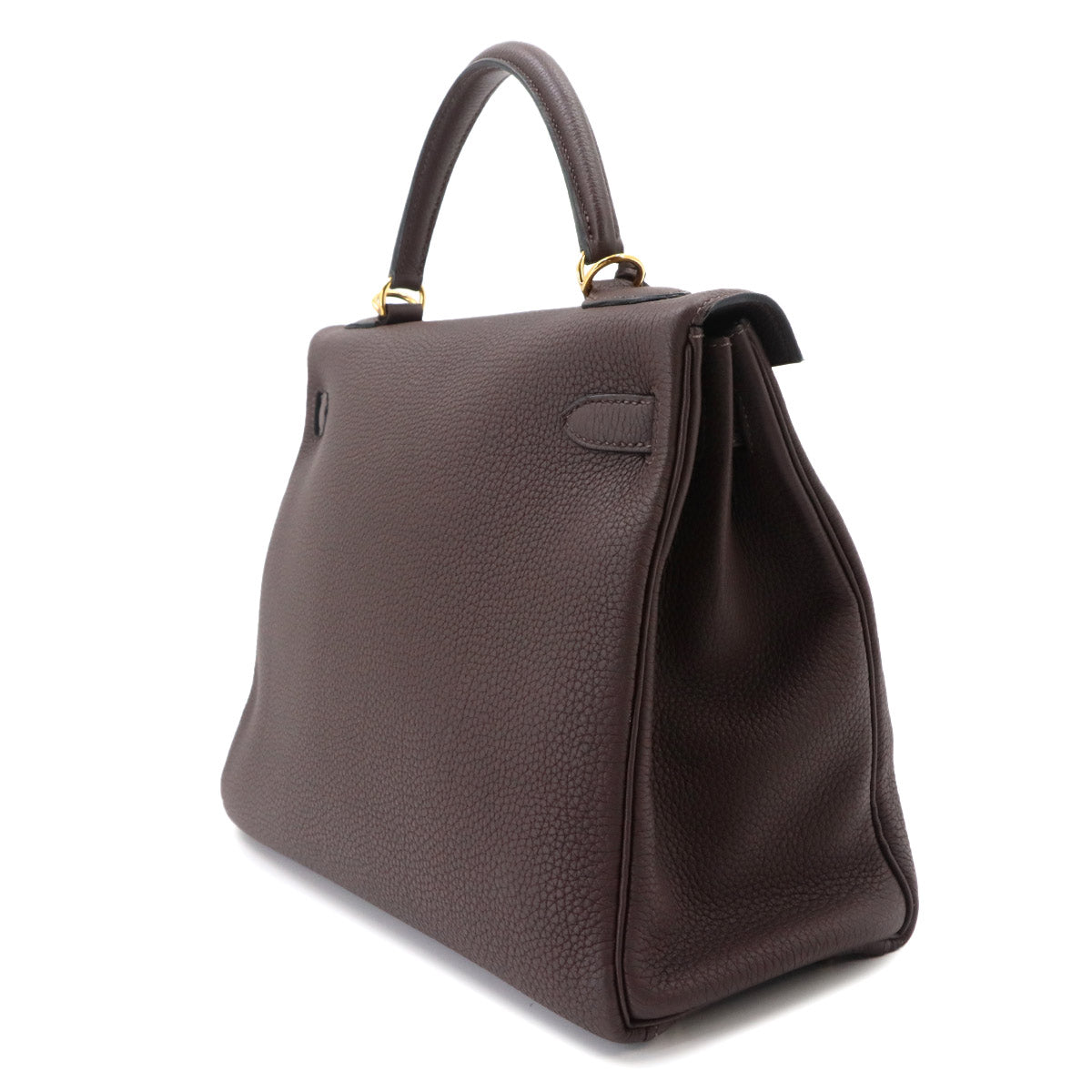 Kelly 32 2way Hand Shoulder Bag Togo Chocolat Purse