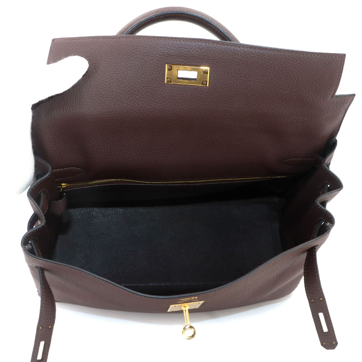 Kelly 32 2way Hand Shoulder Bag Togo Chocolat Purse