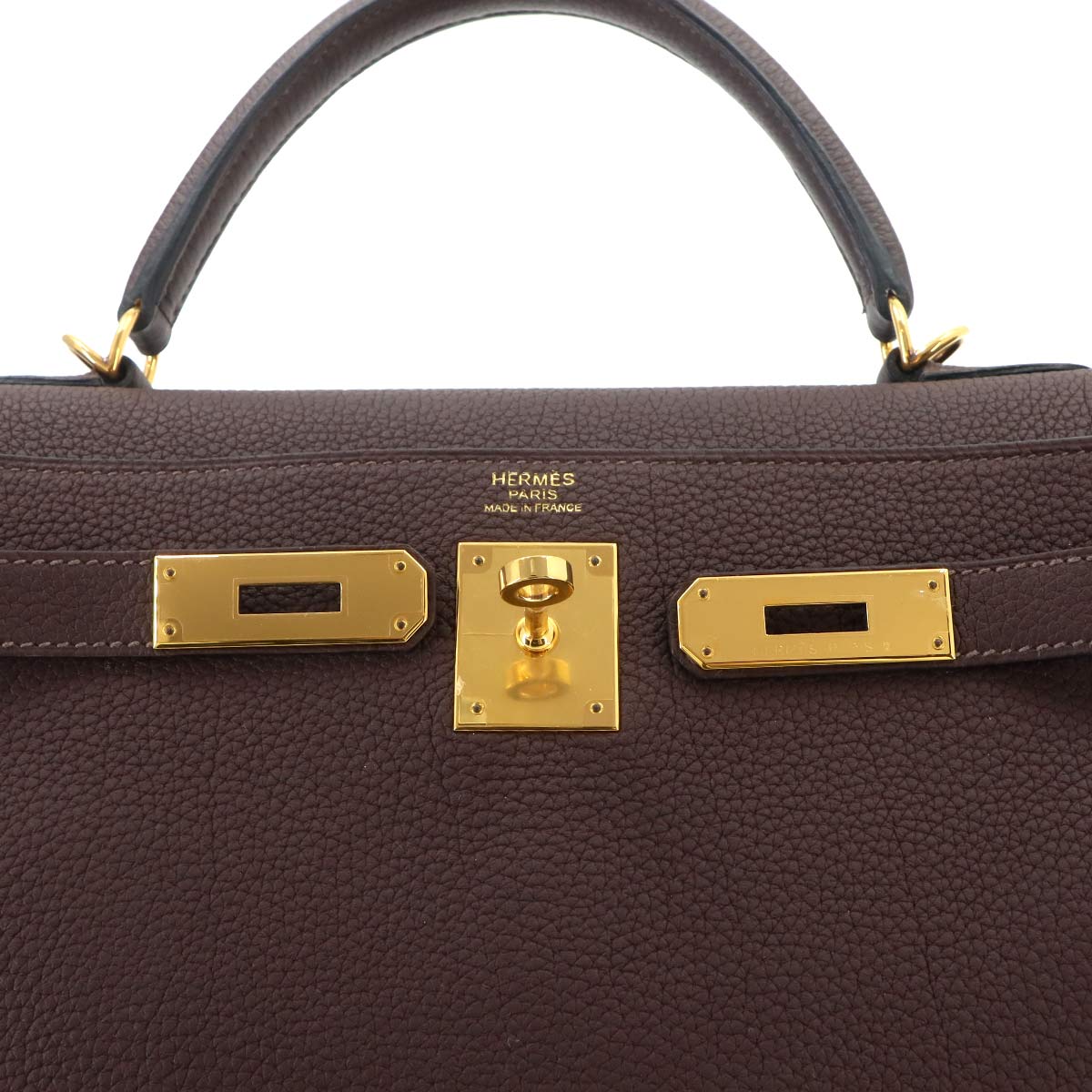 Kelly 32 2way Hand Shoulder Bag Togo Chocolat Purse