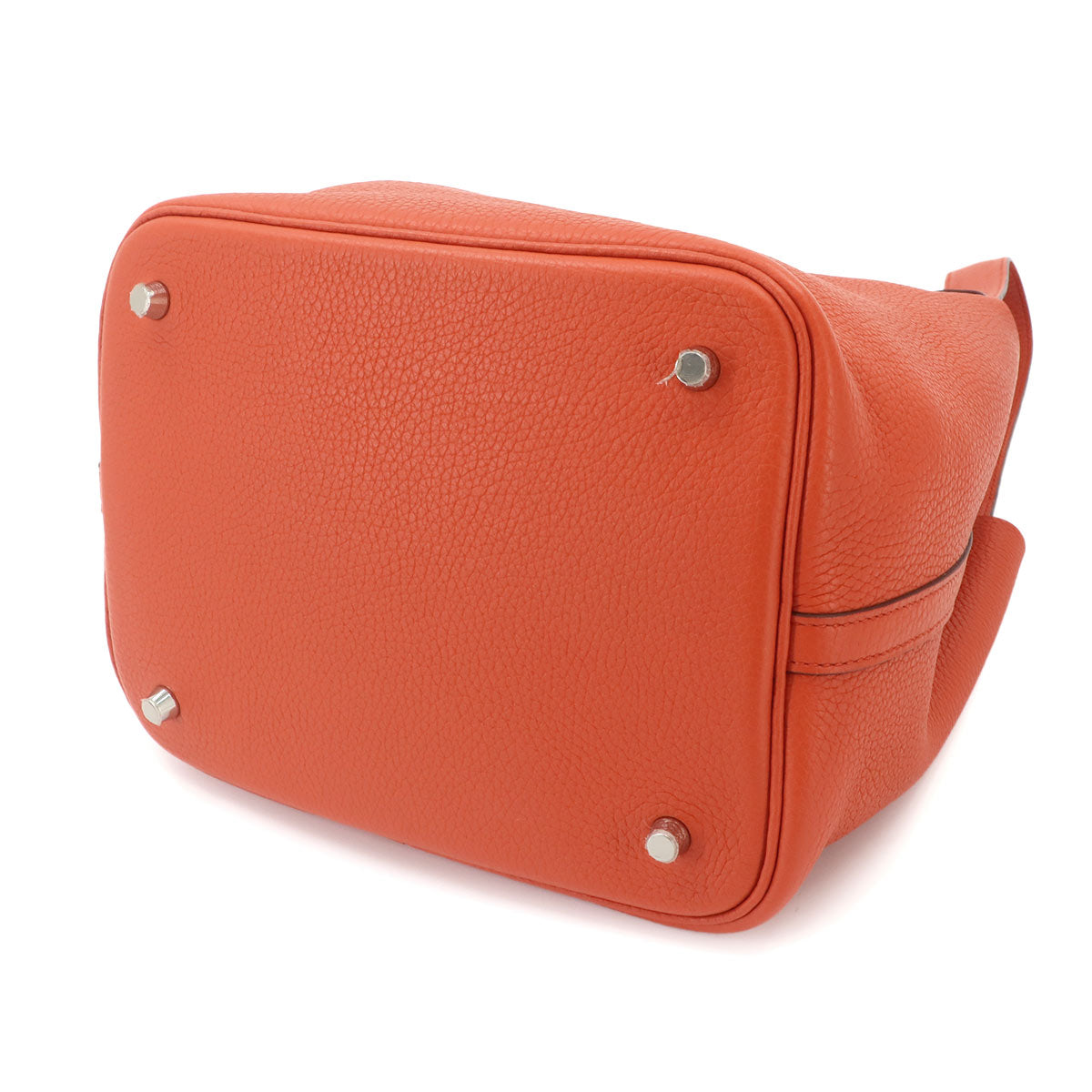 Picotin Lock MM Hand Bag Taurillon Clemence Terre Battue Purse