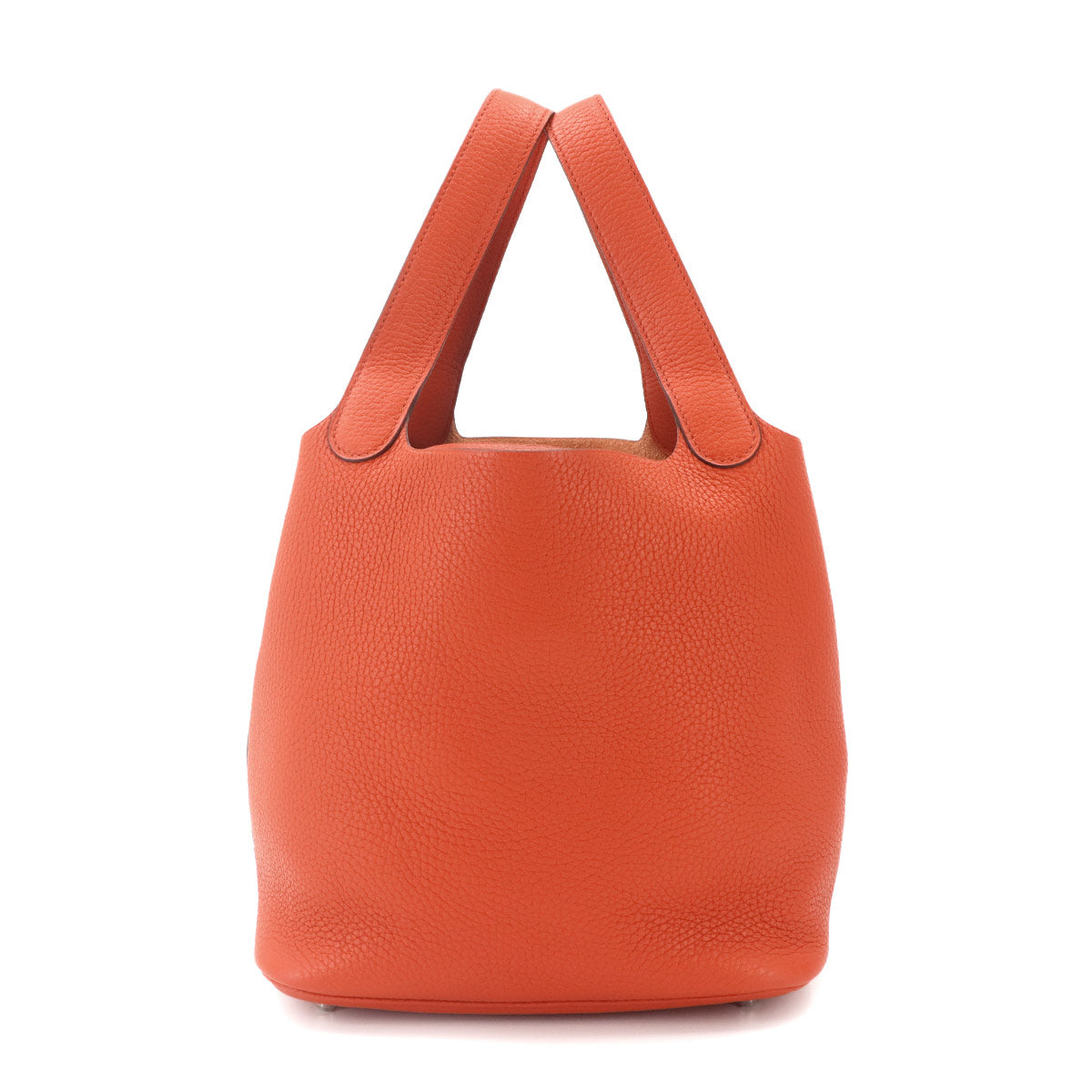 Picotin Lock MM Hand Bag Taurillon Clemence Terre Battue Purse