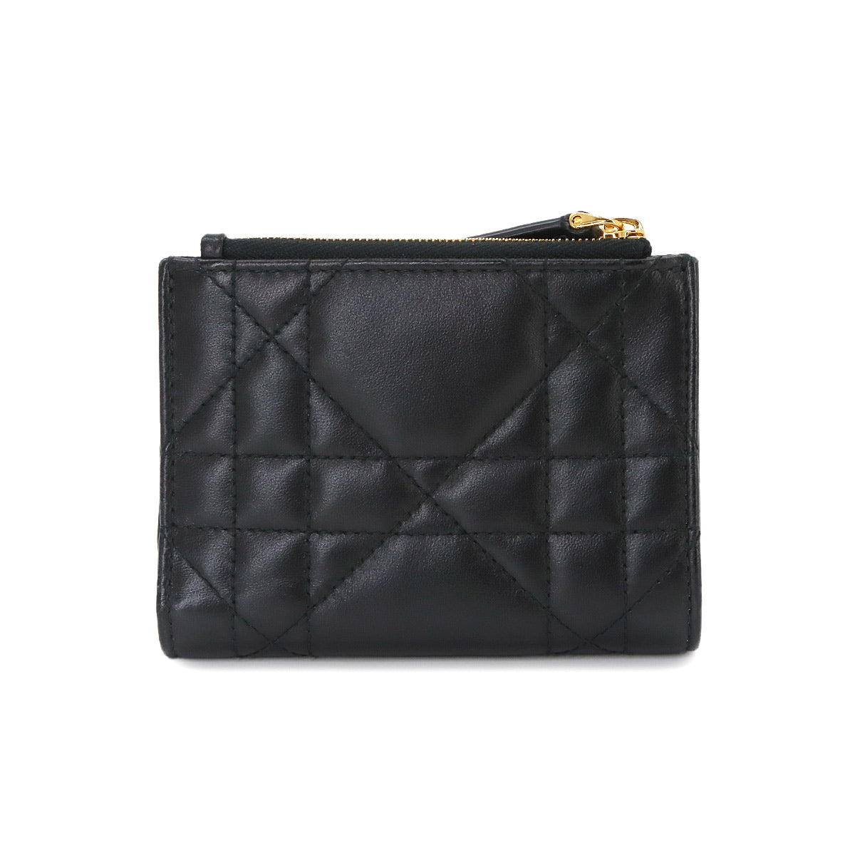 Dior Caro Dahlia Crystal Wallet Leather Black