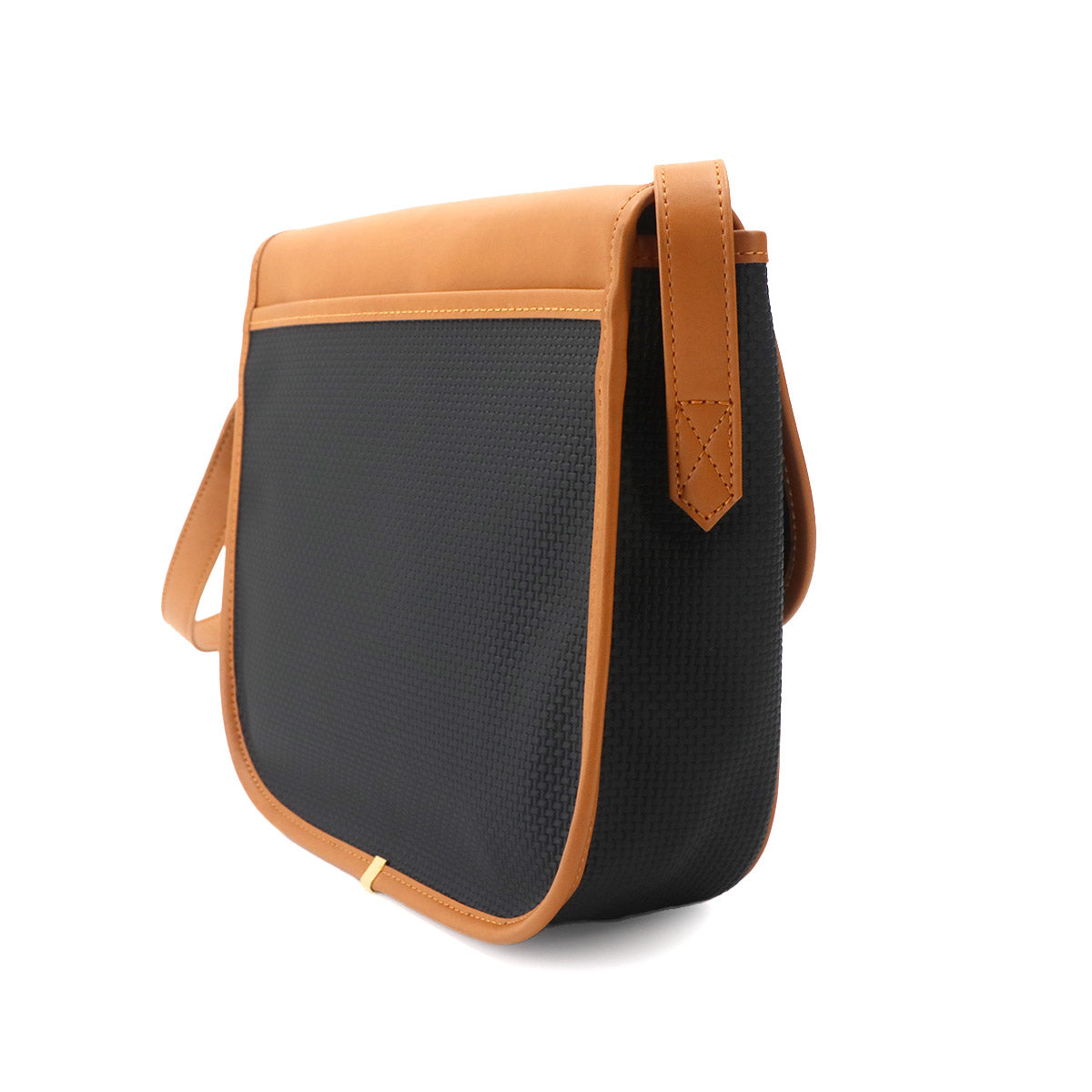 Shoulder Bag PVC Leather Black Brown