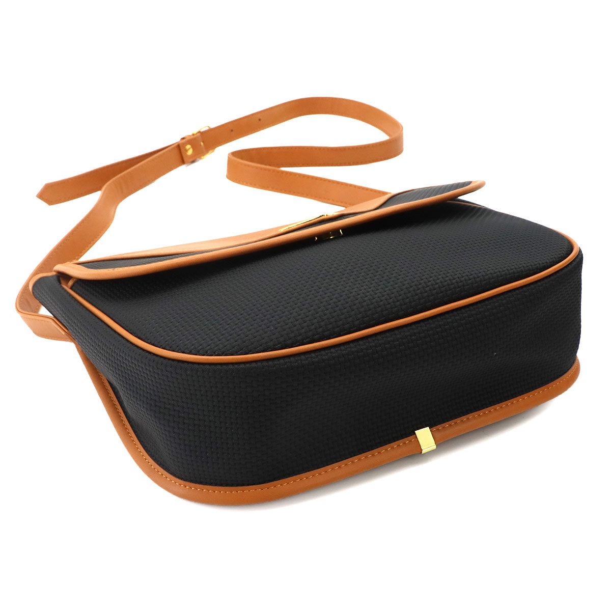 Shoulder Bag PVC Leather Black Brown