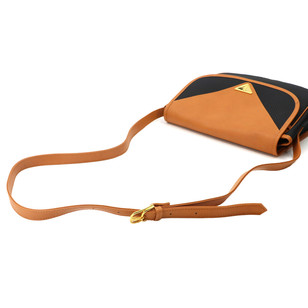 Shoulder Bag PVC Leather Black Brown