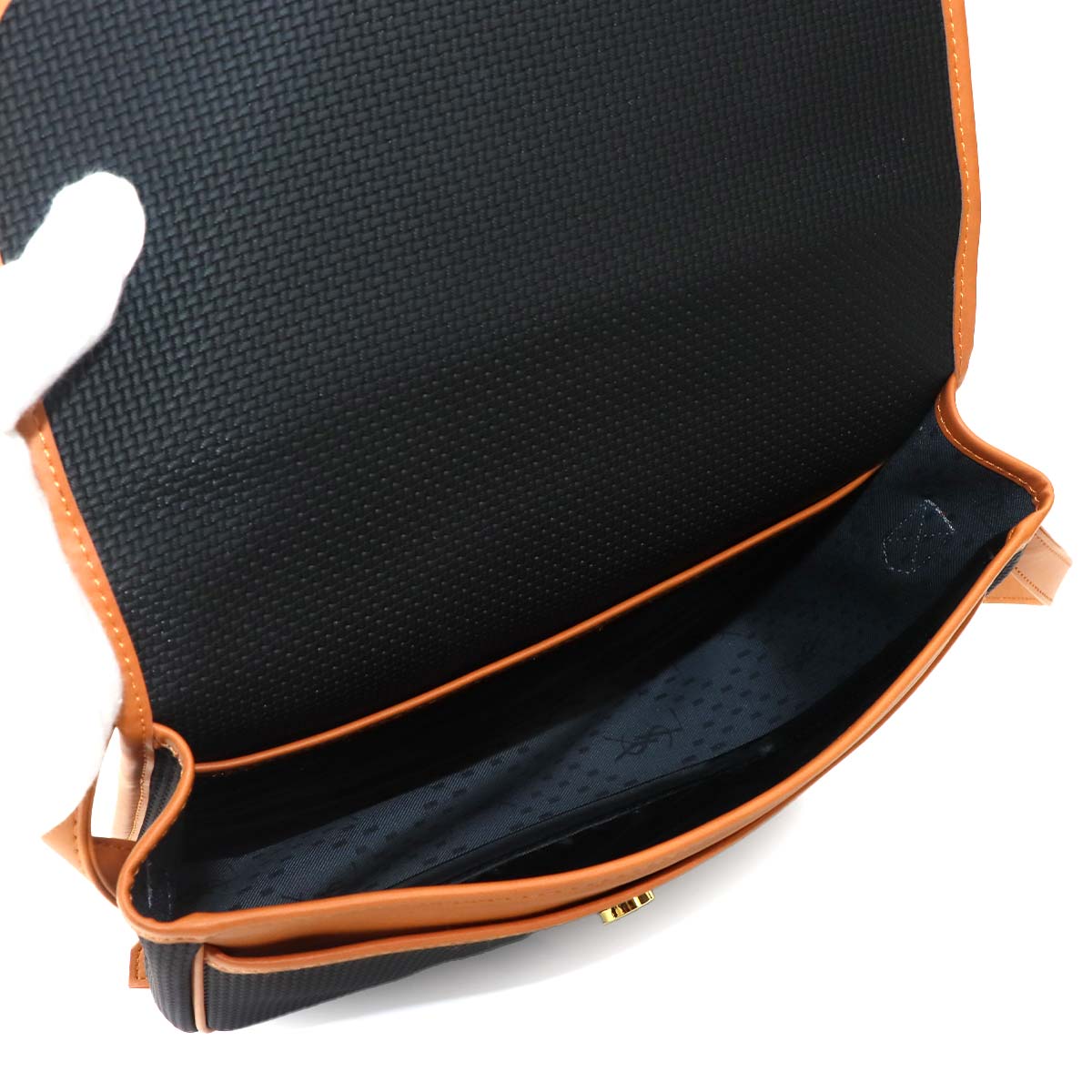 Shoulder Bag PVC Leather Black Brown