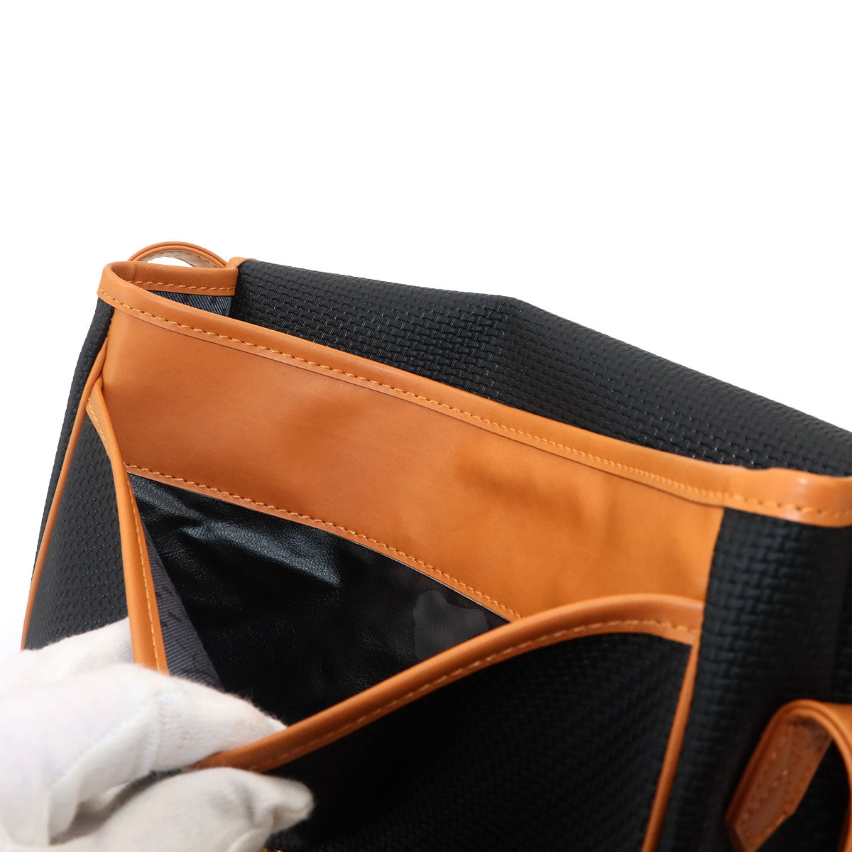 Shoulder Bag PVC Leather Black Brown