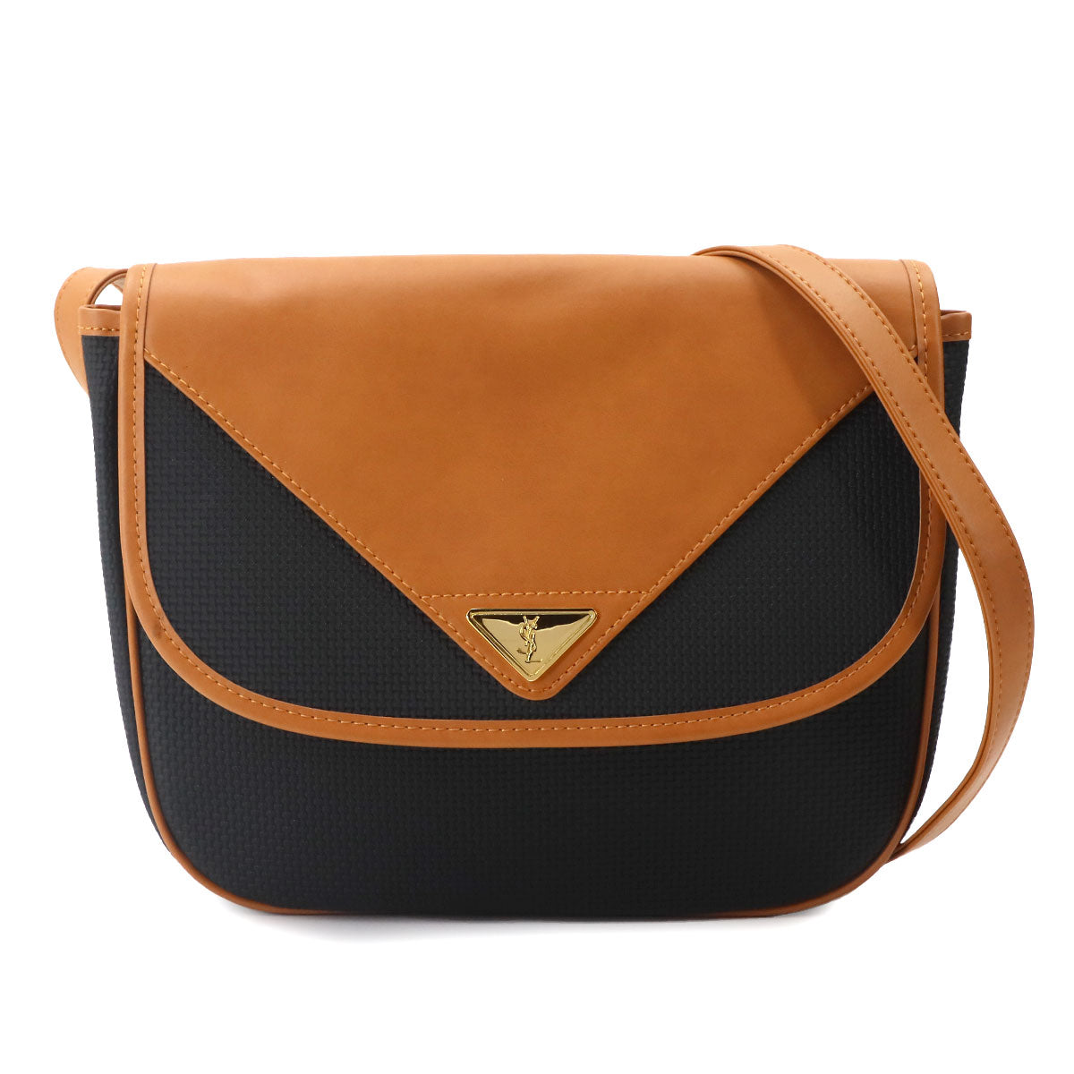 Shoulder Bag PVC Leather Black Brown