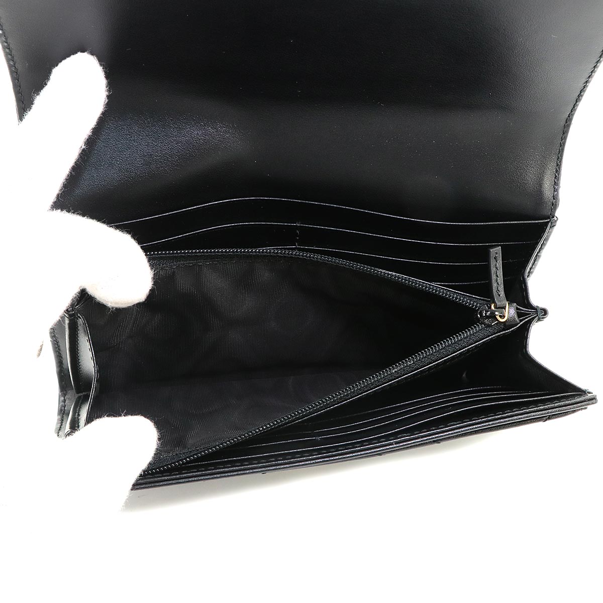 GG Marmont Continental Long Wallet Leather Black 443436 Purse