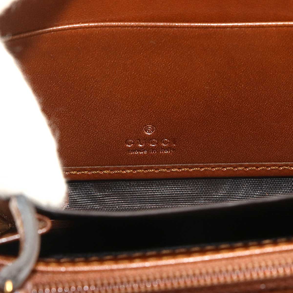 GG Supreme Zipped Around Long Wallet Beige Brown Leather 410102
