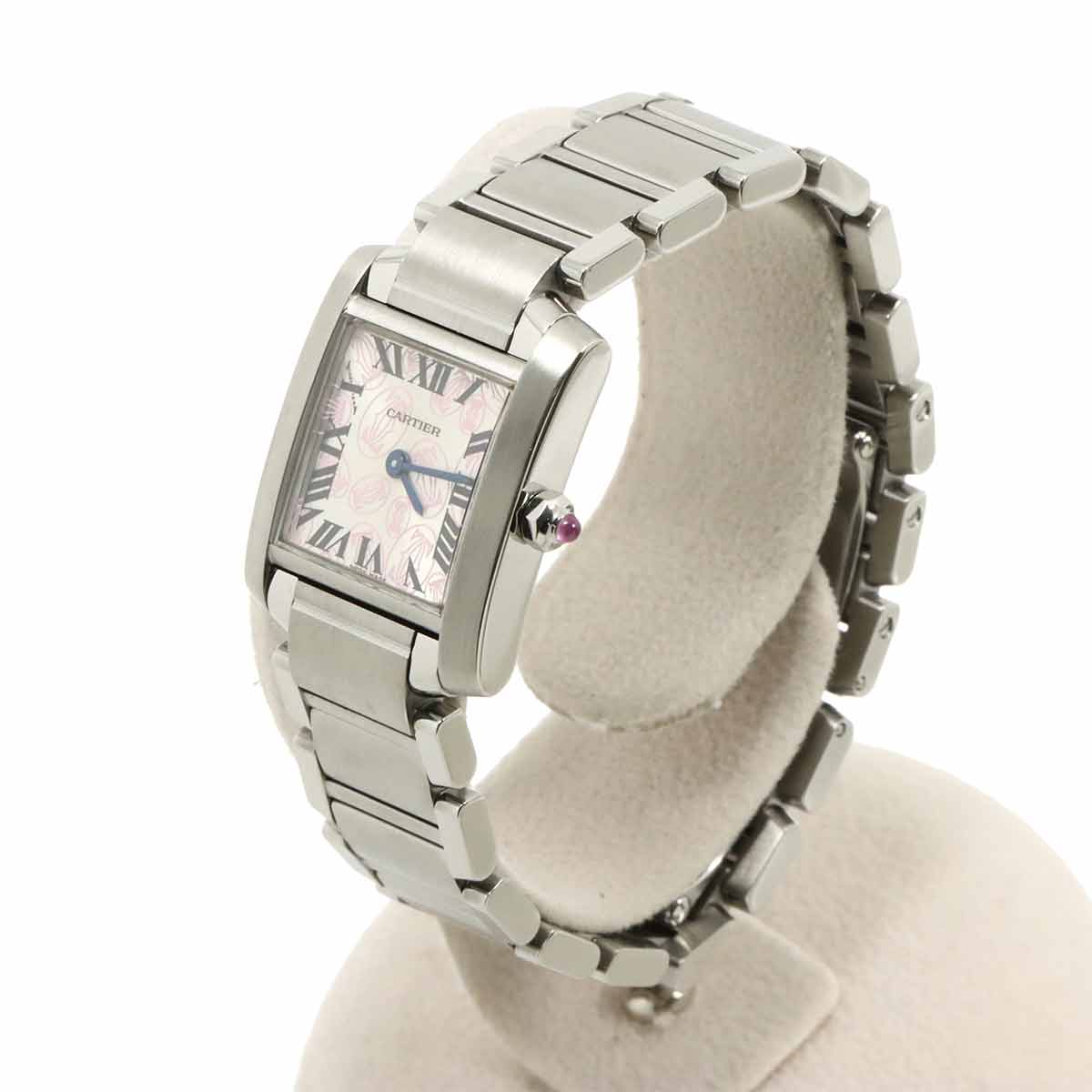 Tank Francaise SM W51031Q3 Limited Quartz Silver Pink Dial