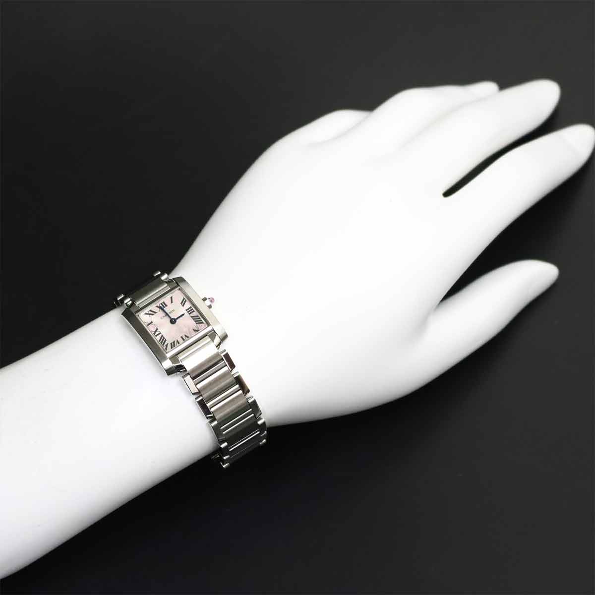 Tank Francaise SM W51031Q3 Limited Quartz Silver Pink Dial