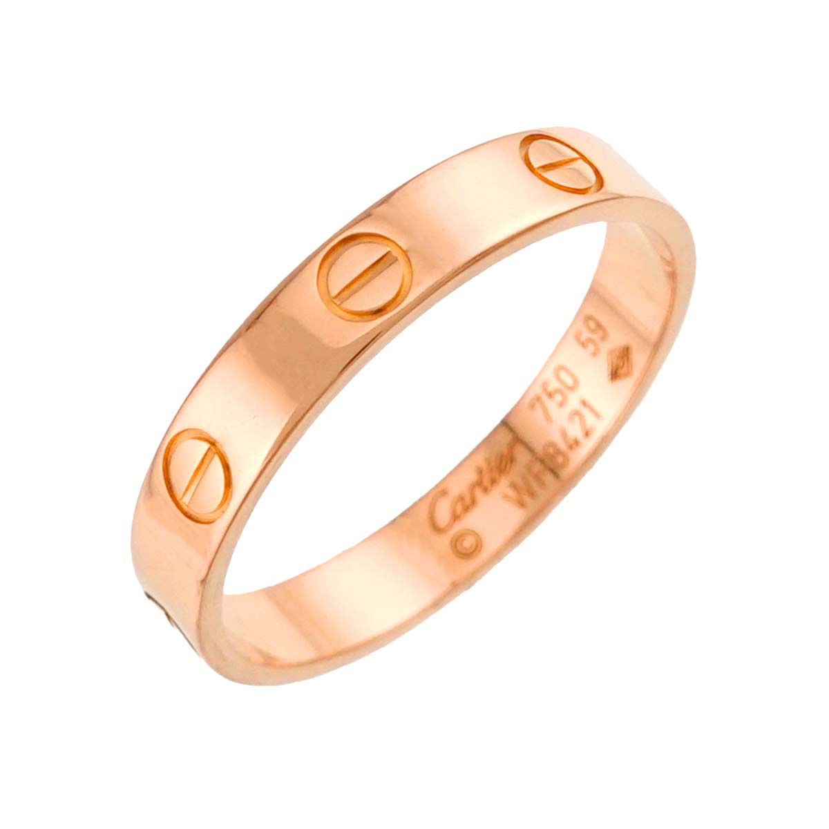 Mini Love Ring 18K Pink Gold 750 size59 8.25-8.75(US)