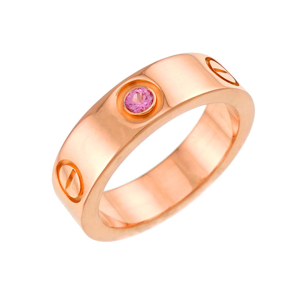 Love Ring Sapphire 18K PG 750 size52 5.5-5.75(US)