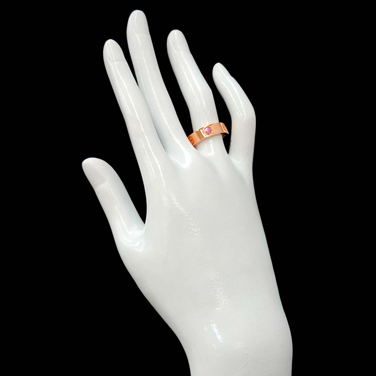 Love Ring Sapphire 18K PG 750 size52 5.5-5.75(US)