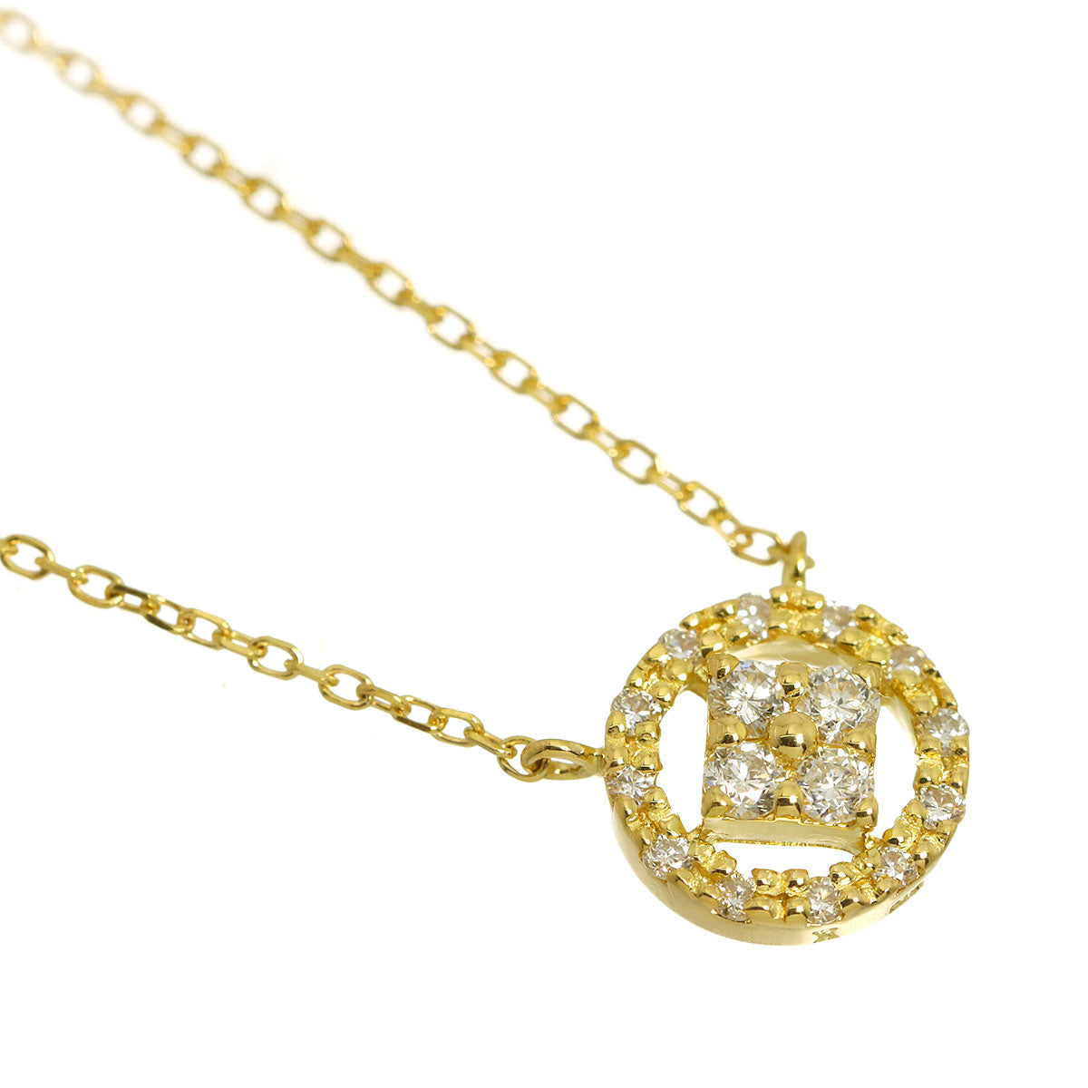Diamond 0.14ct Necklace 18K Yellow Gold 750