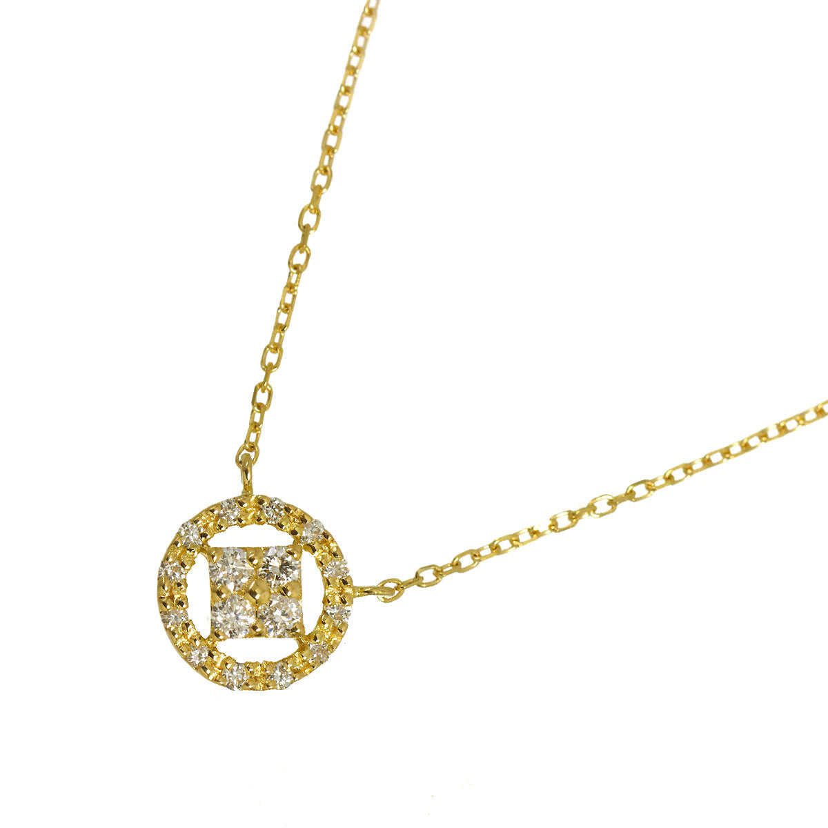 Diamond 0.14ct Necklace 18K Yellow Gold 750