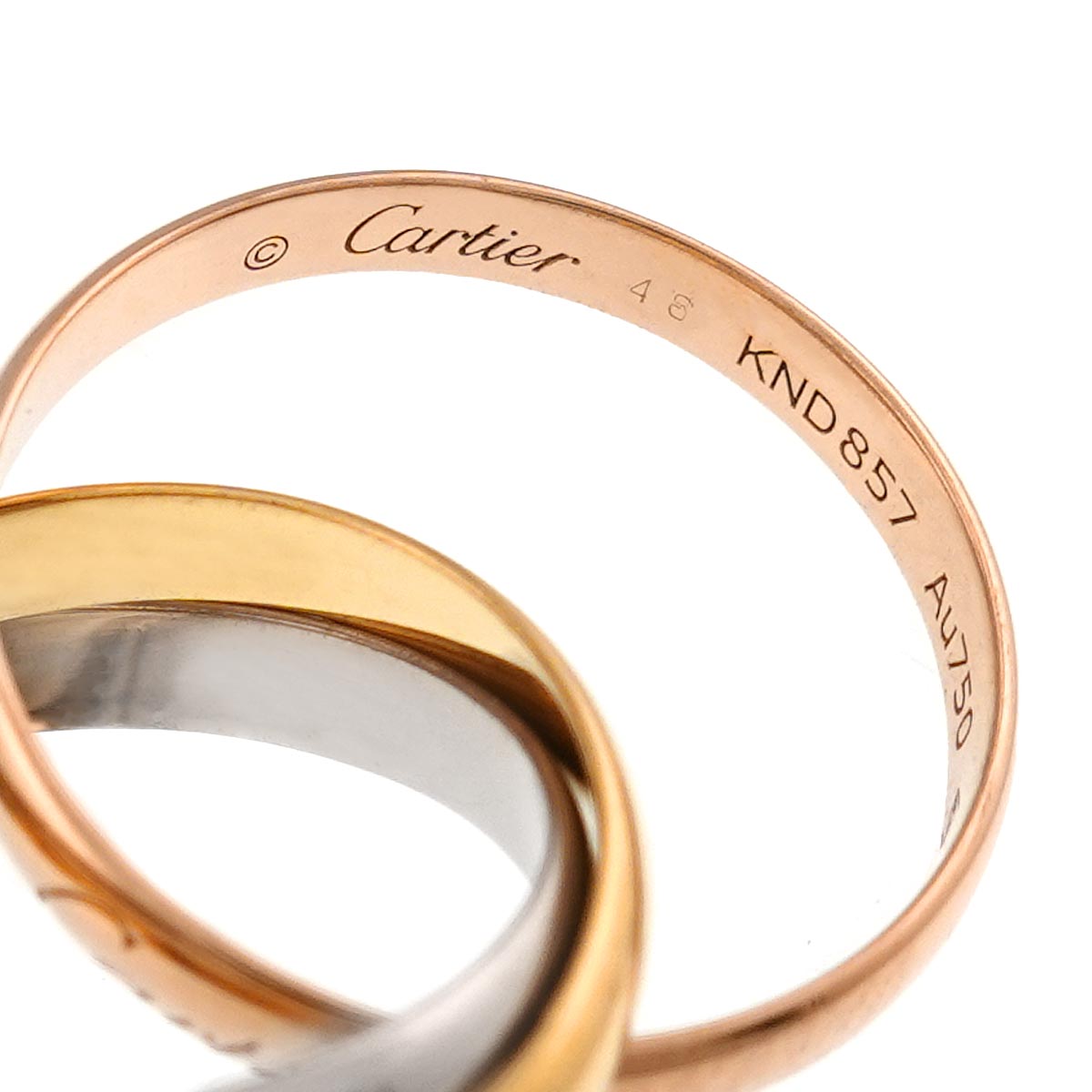 Trinity Ring SM 18K YG WG PG 750 Size48 4.5(US)