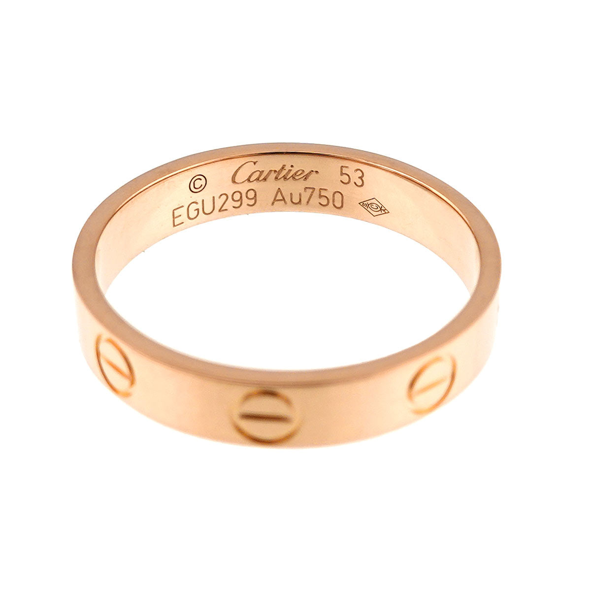 Mini Love Ring 18K Pink Gold 750 size53 6-6.25(US)
