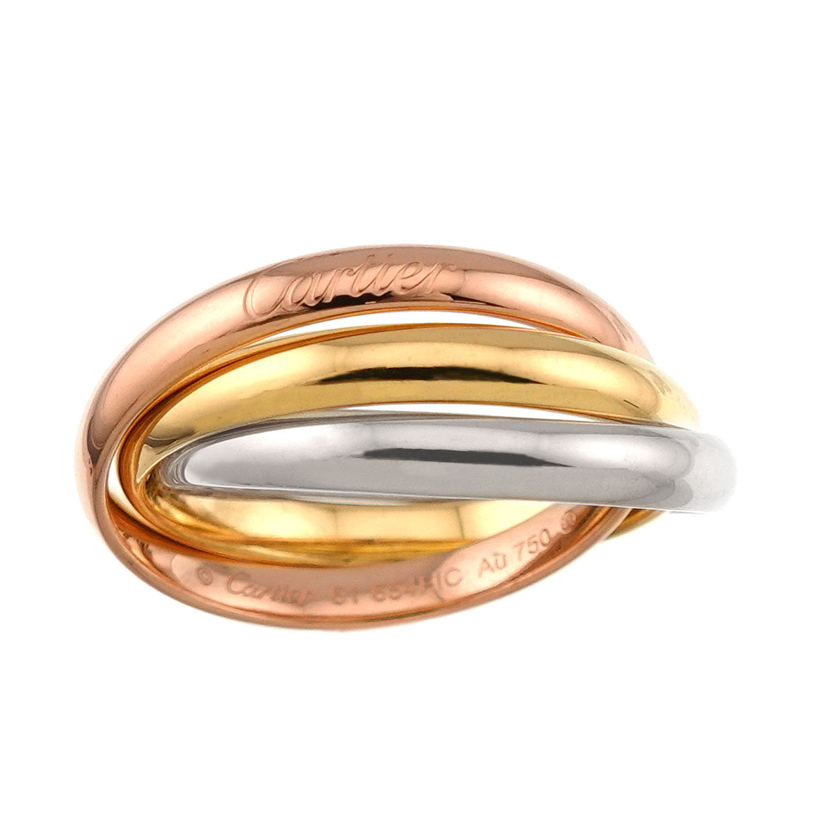 Trinity Ring K18 YG WG PG 18K 750 Size61 9-9.5(US)