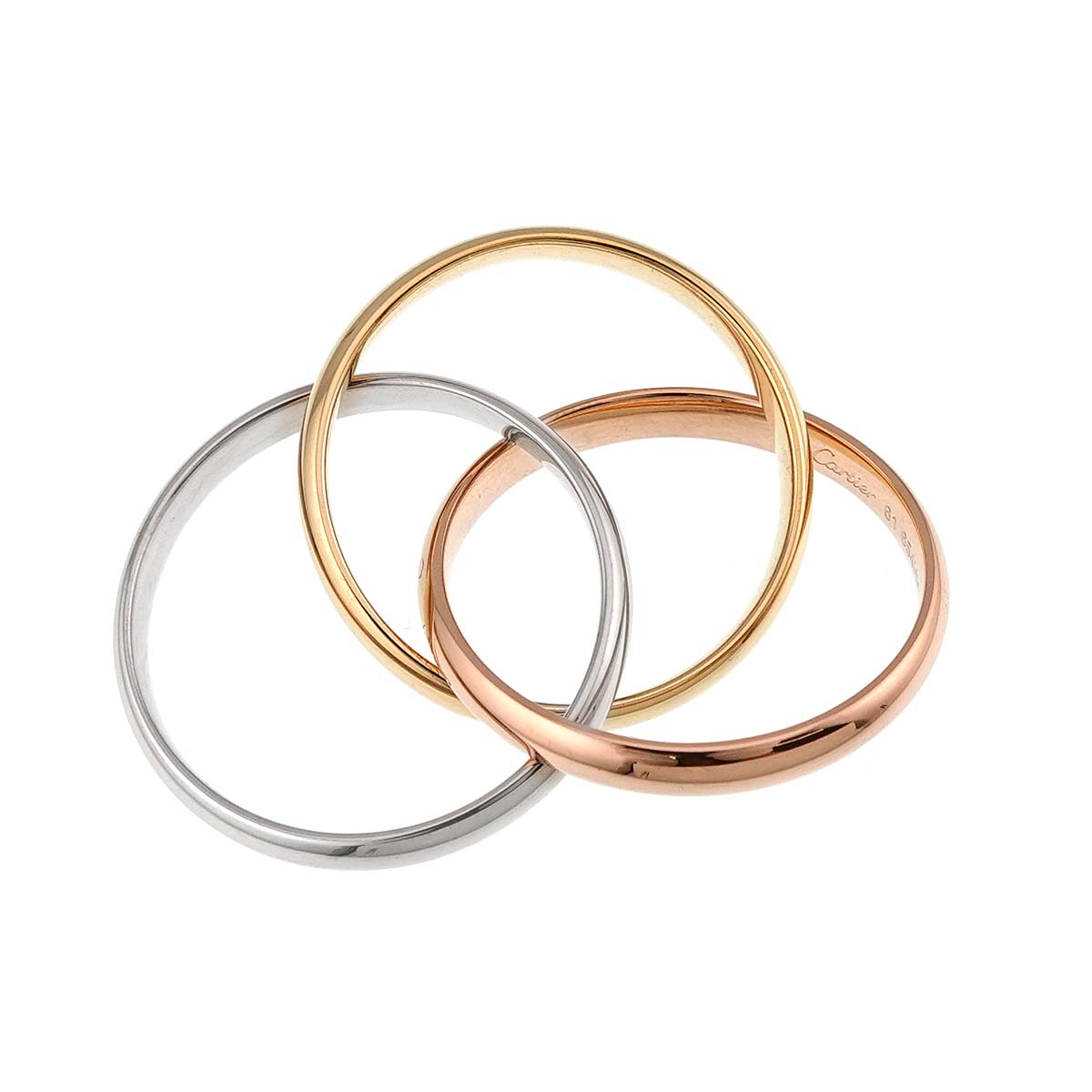 Trinity Ring K18 YG WG PG 18K 750 Size61 9-9.5(US)
