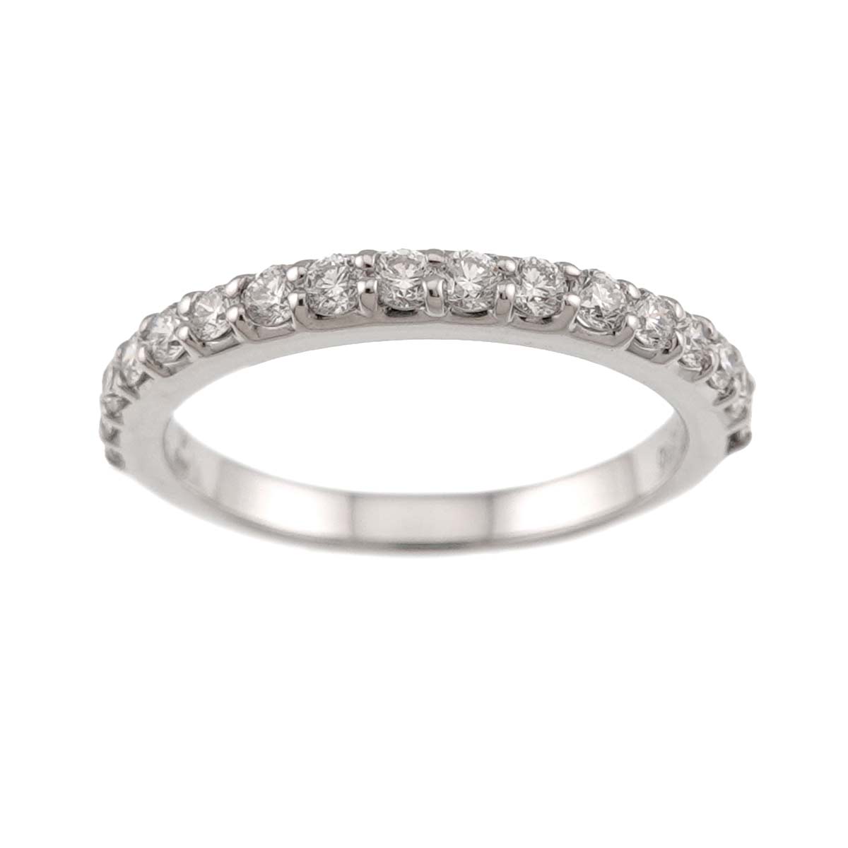 Diamond 0.35ct Ring 18K White Gold 750 Size4(US)