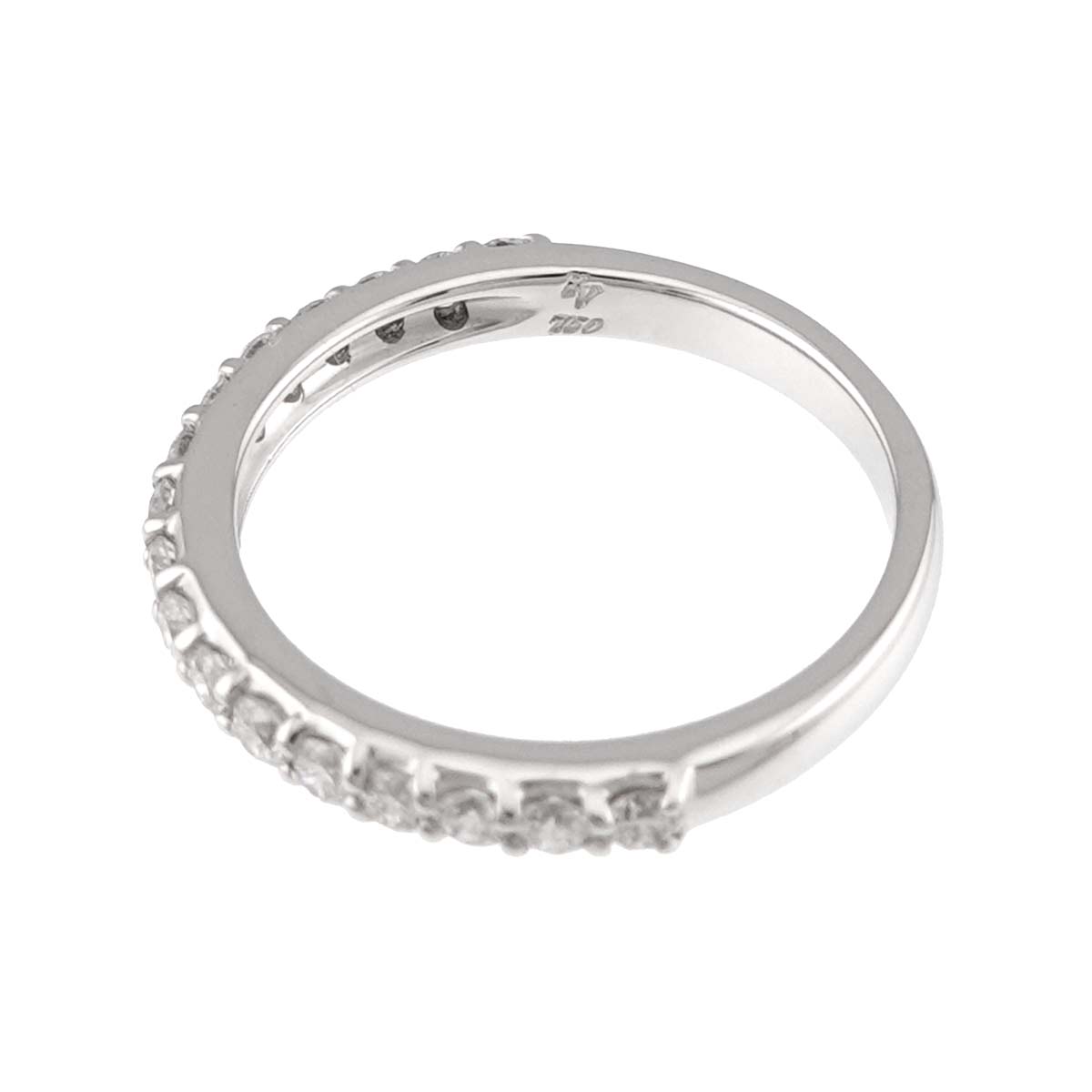 Diamond 0.35ct Ring 18K White Gold 750 Size4(US)