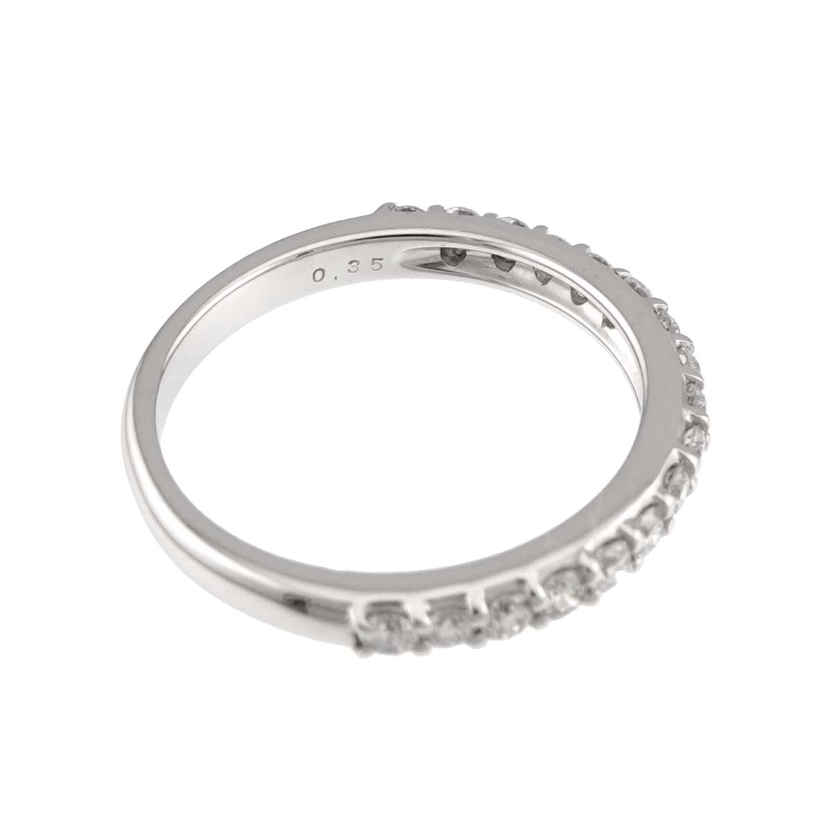 Diamond 0.35ct Ring 18K White Gold 750 Size4(US)