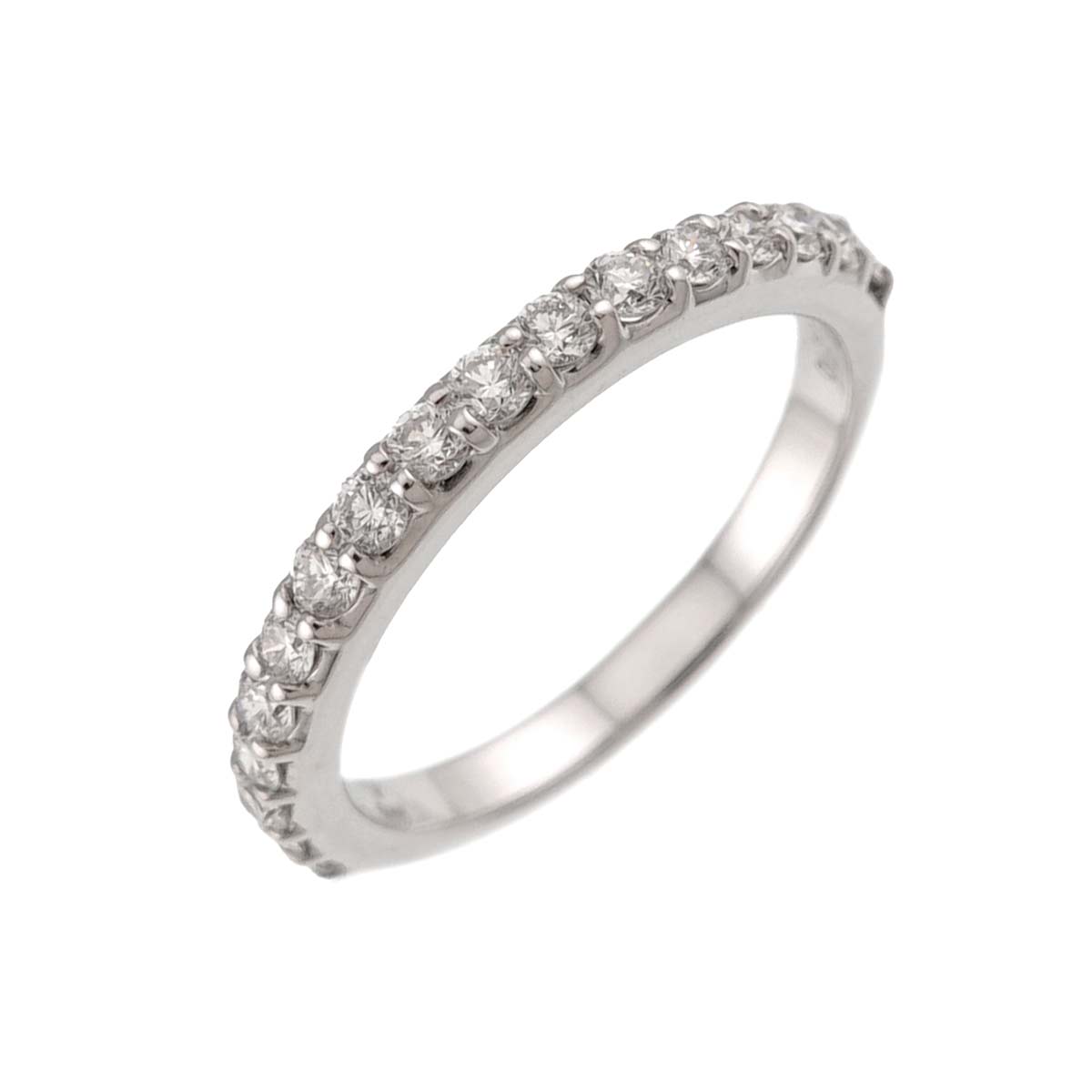 Diamond 0.35ct Ring 18K White Gold 750 Size4(US)