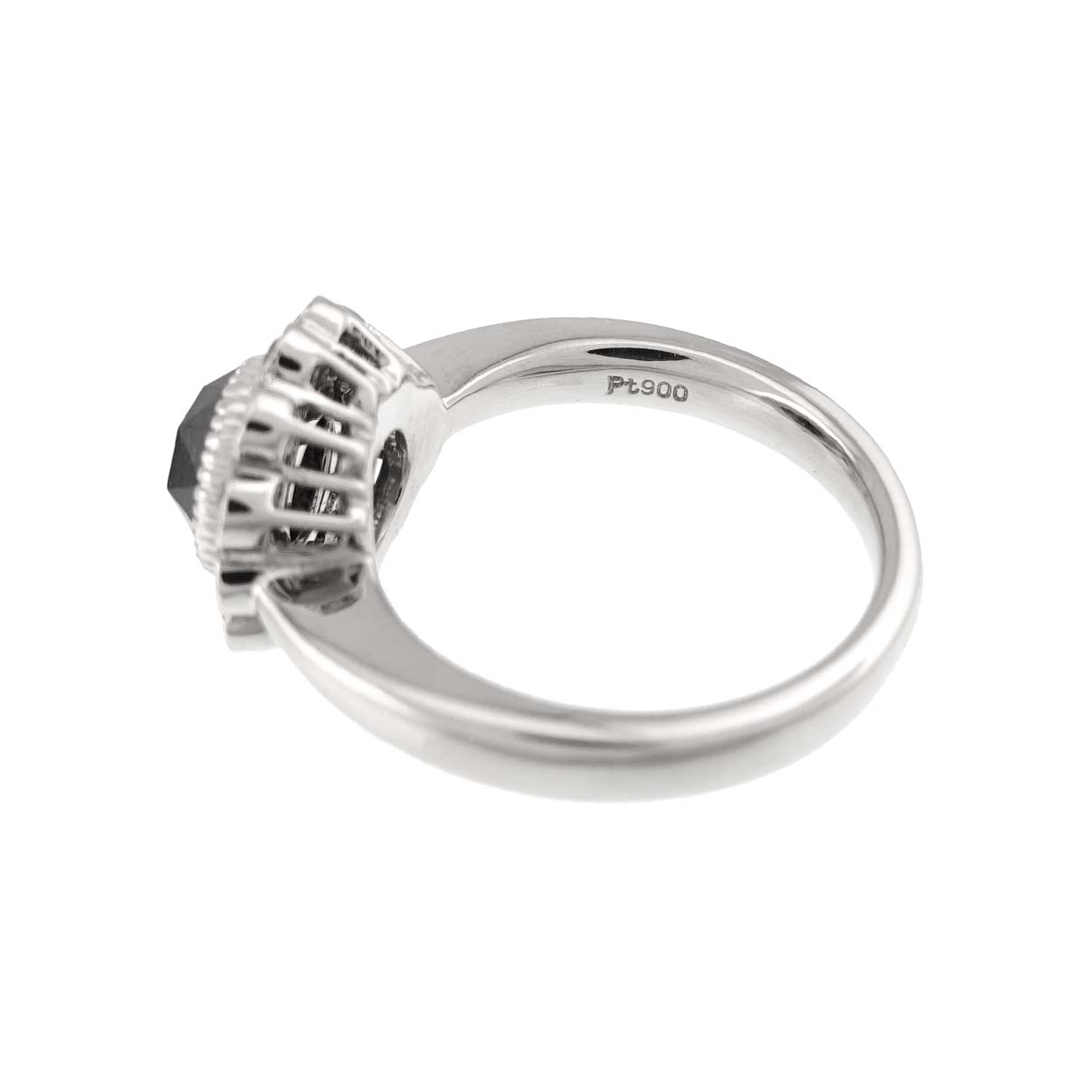 Black Diamond 1.39ct Diamond 0.21ct Ring Pt Platinum size5.5-5.75(US)