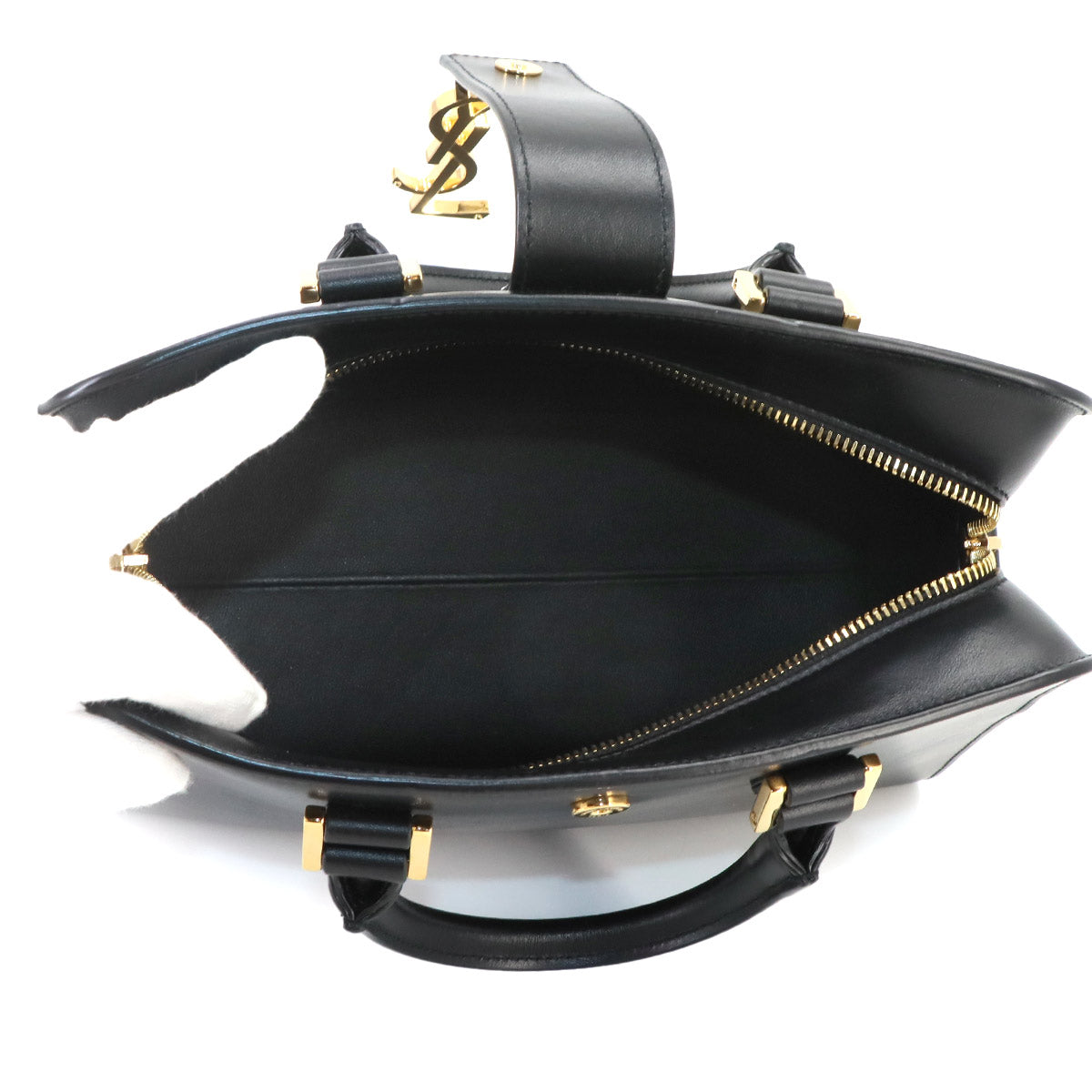 Baby Cabas Hand Shoulder Bag Leather Black 568853