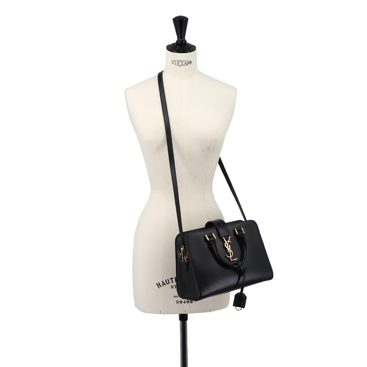 Baby Cabas Hand Shoulder Bag Leather Black 568853