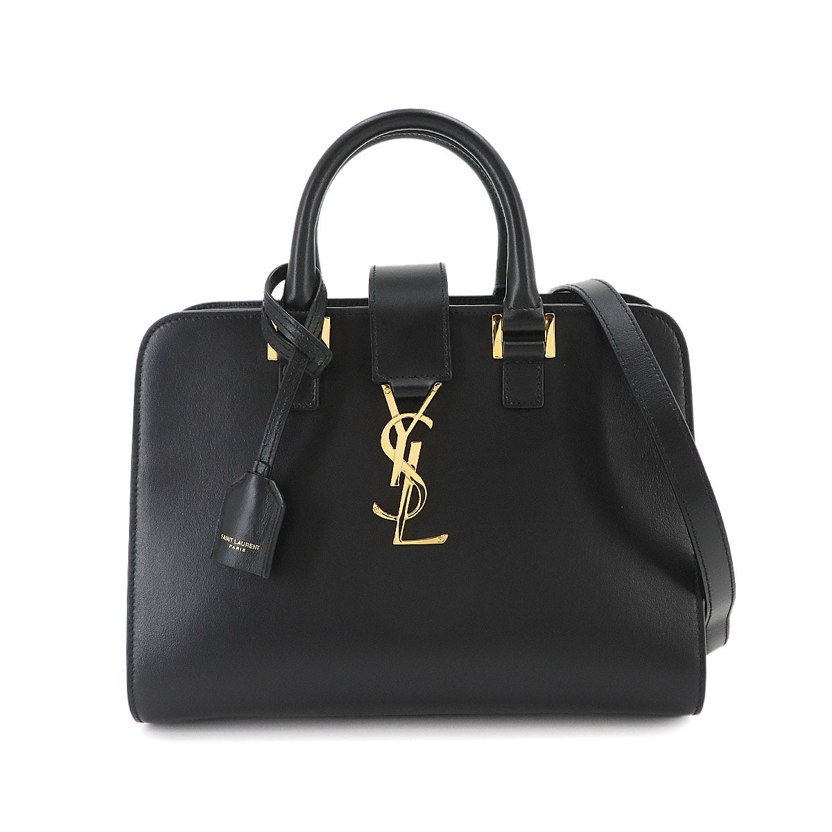 Baby Cabas Hand Shoulder Bag Leather Black 568853