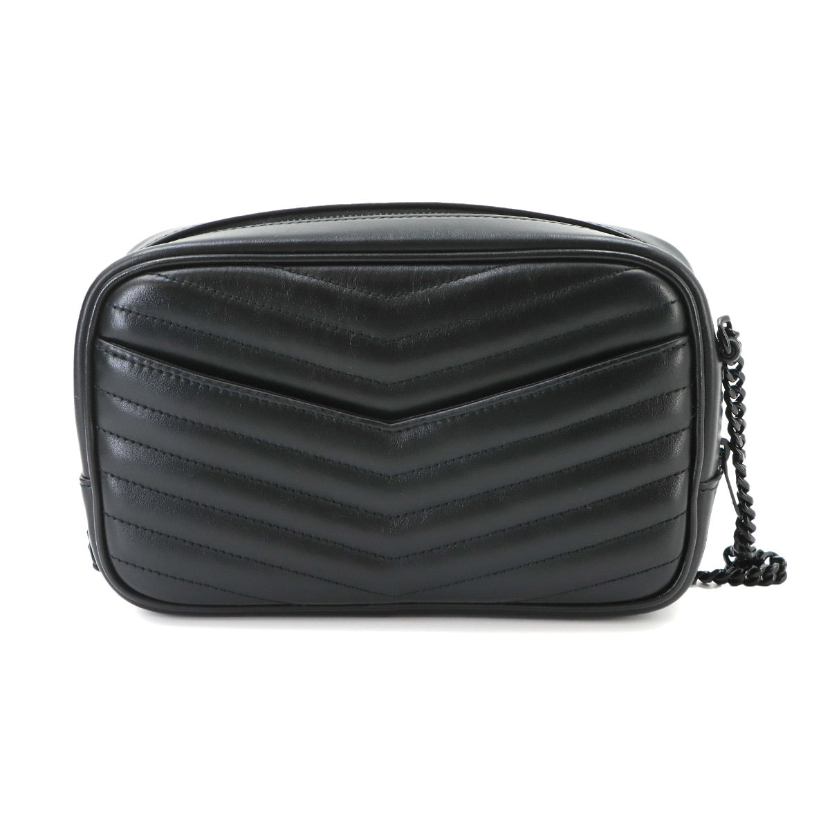 Lou Mini Chain Shoulder Bag Leather Black 748849
