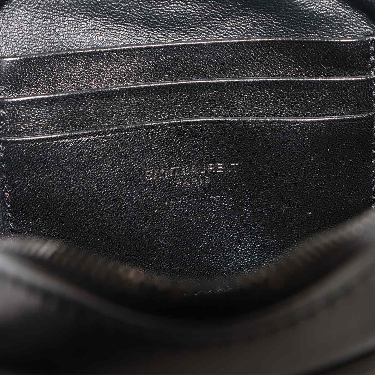 Lou Mini Chain Shoulder Bag Leather Black 748849