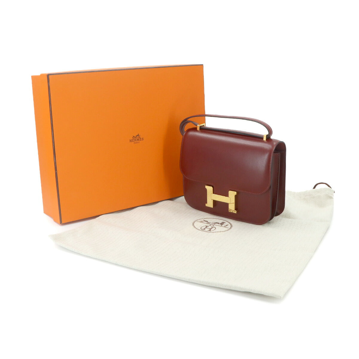 Constance3 Mini 18 Shoulder Bag Box calf Rouge H Purse