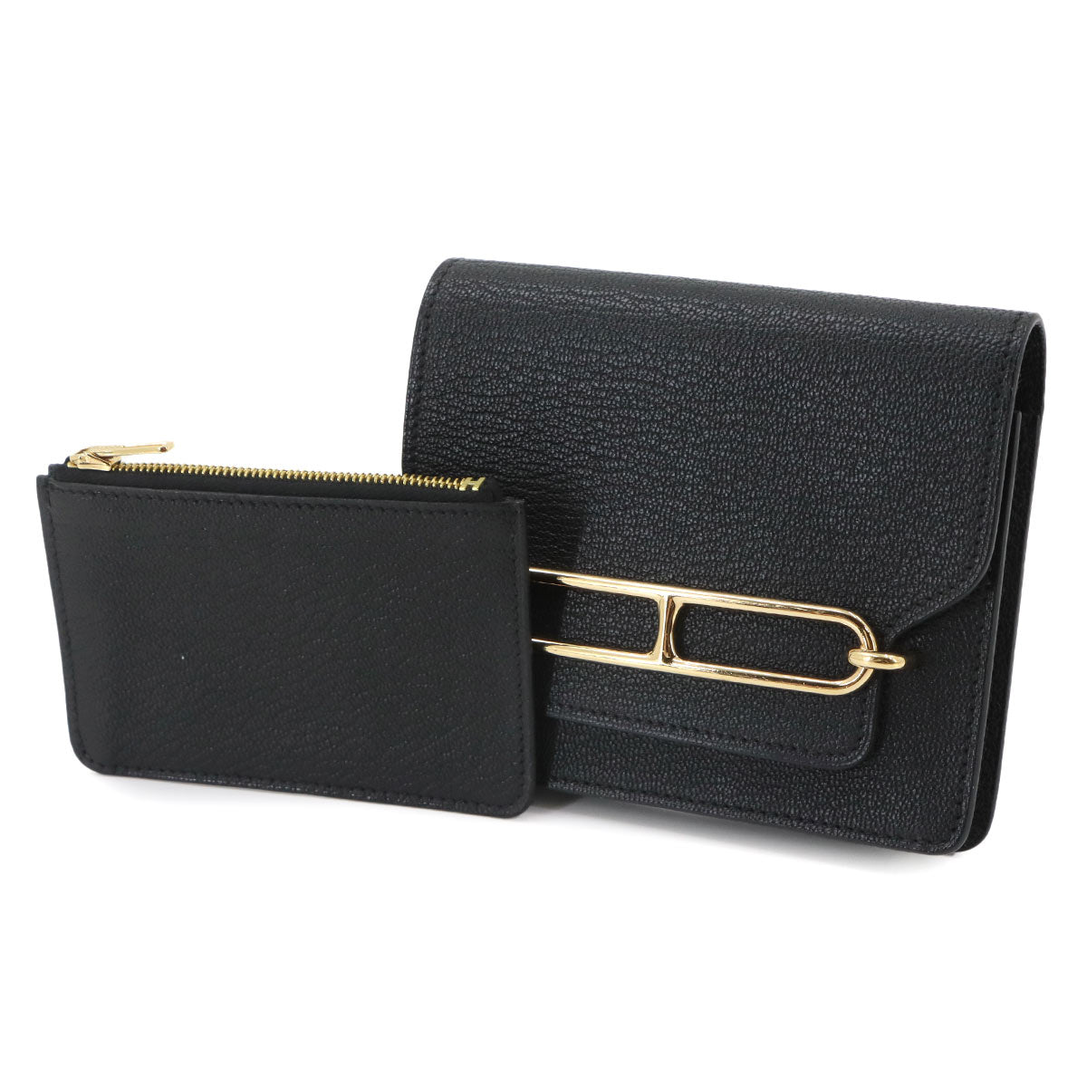 Roulis Slim Wallet Chevre Black U Purse